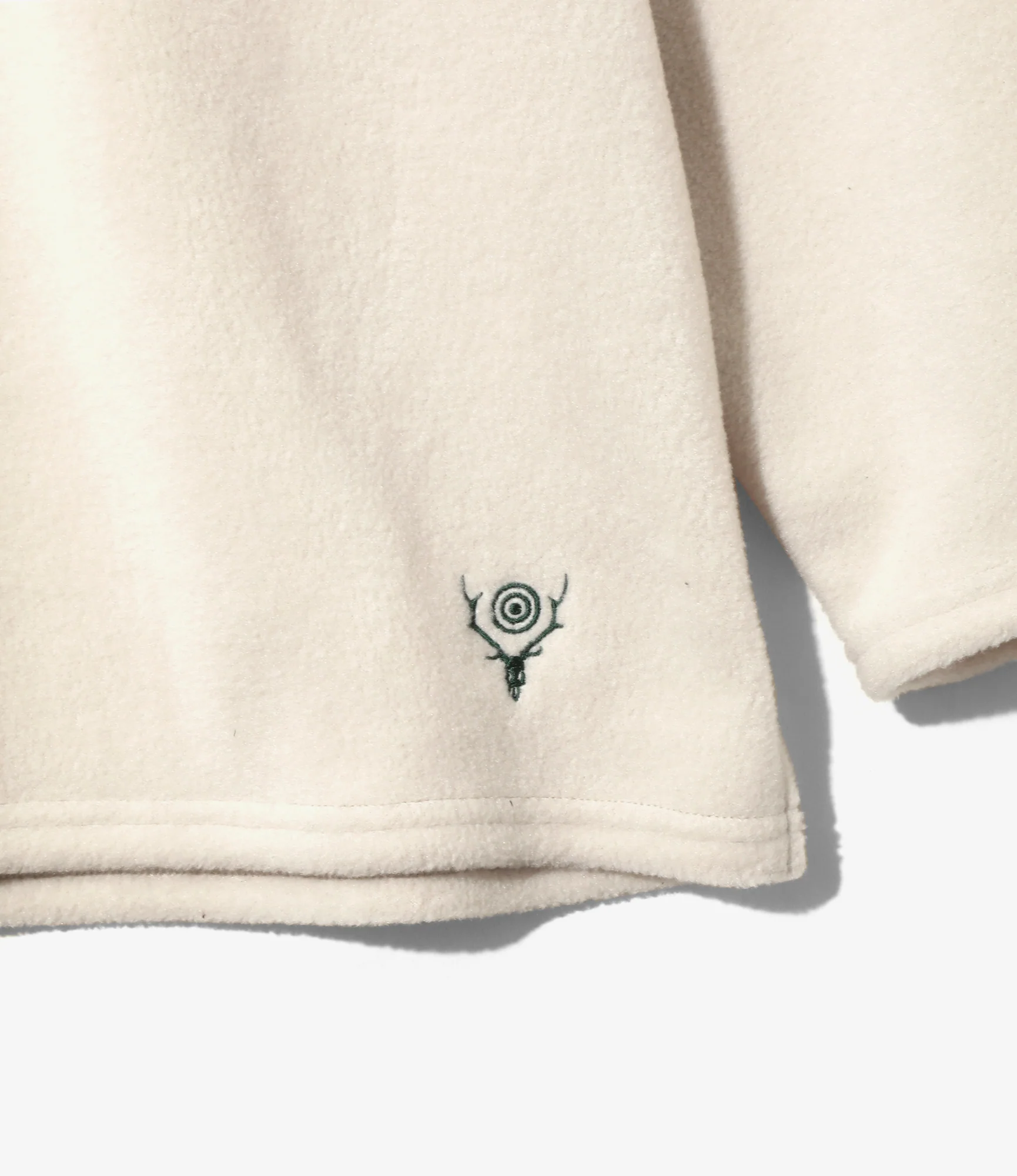 Half Zipped Shirt - Beige - Poly Fleece - Image 3