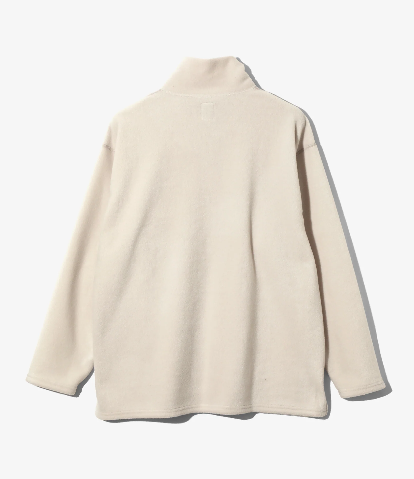 Half Zipped Shirt - Beige - Poly Fleece - Image 4