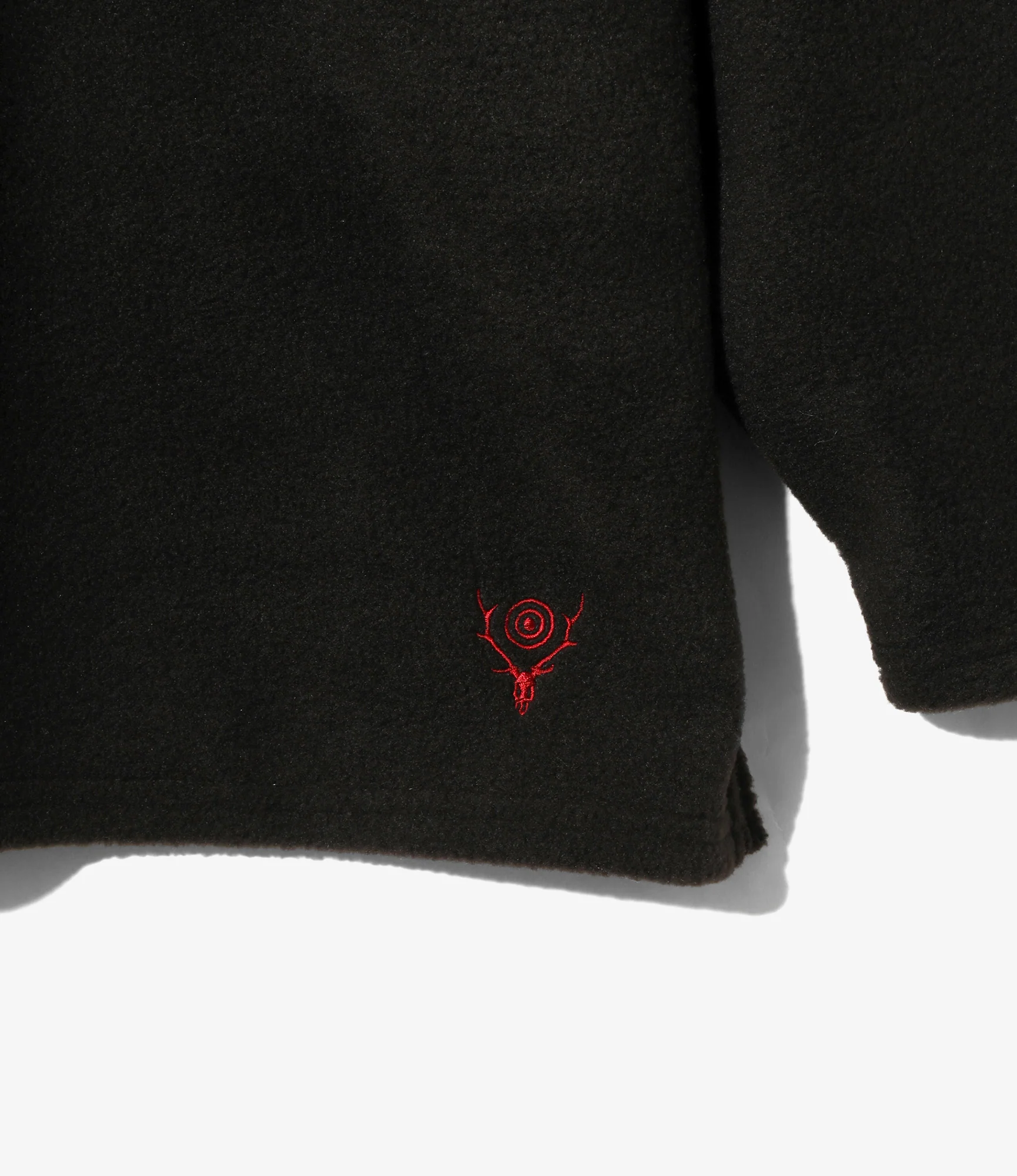 Half Zipped Shirt - Black - Poly Fleece - Image 3