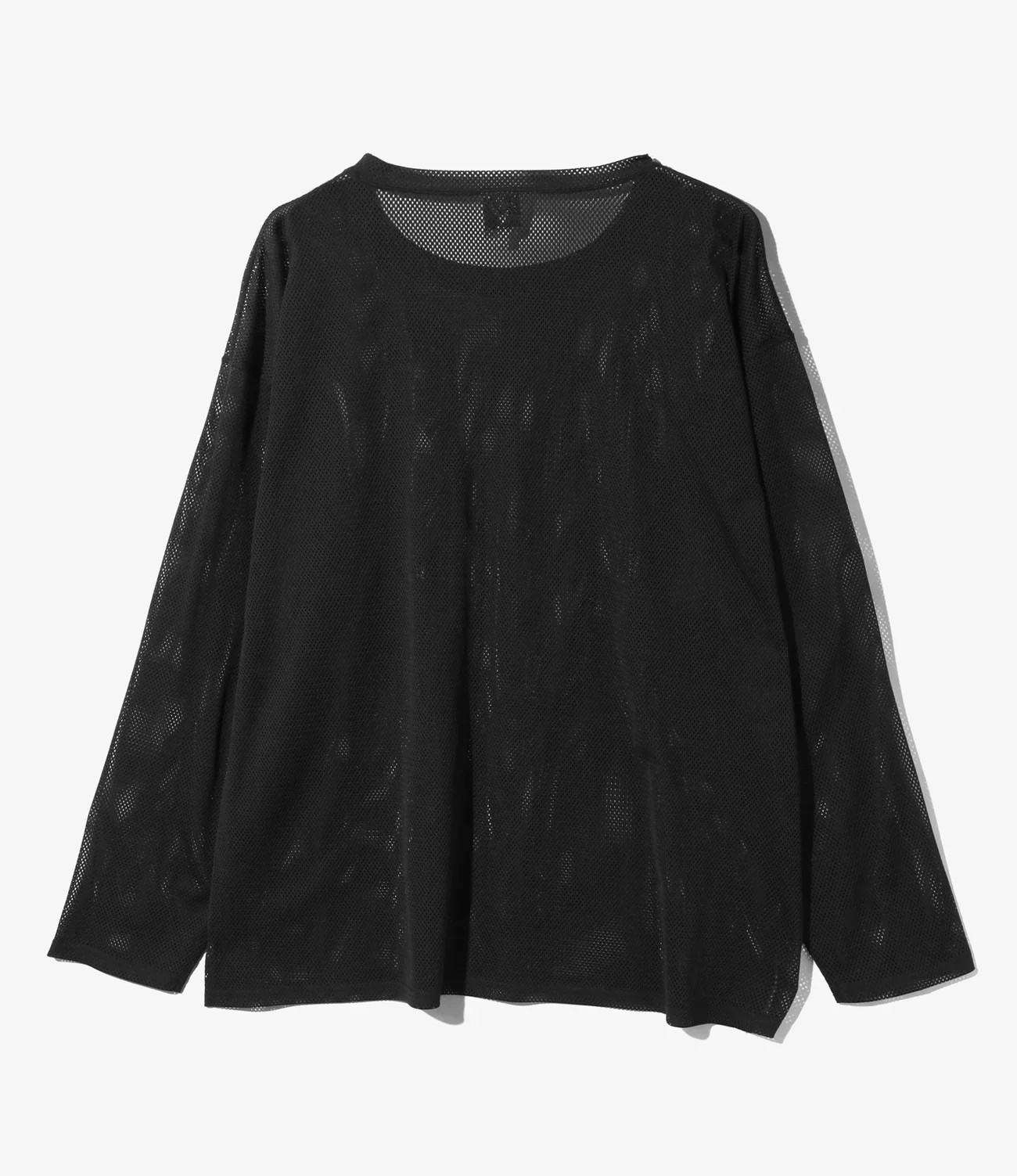 L/S Crew Neck Shirt - Black - Knit Mesh - Image 5