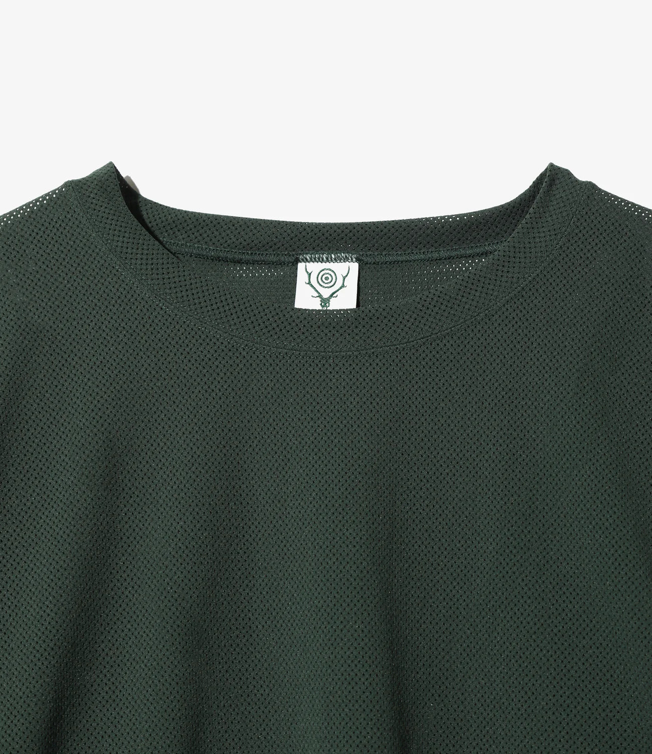 L/S Crew Neck Shirt - Dk. Green - Knit Mesh - Image 2