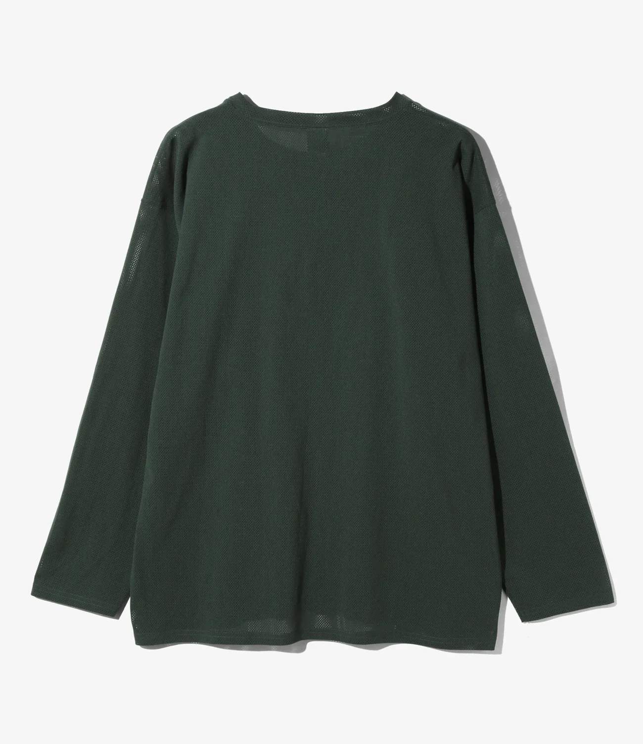 L/S Crew Neck Shirt - Dk. Green - Knit Mesh - Image 4