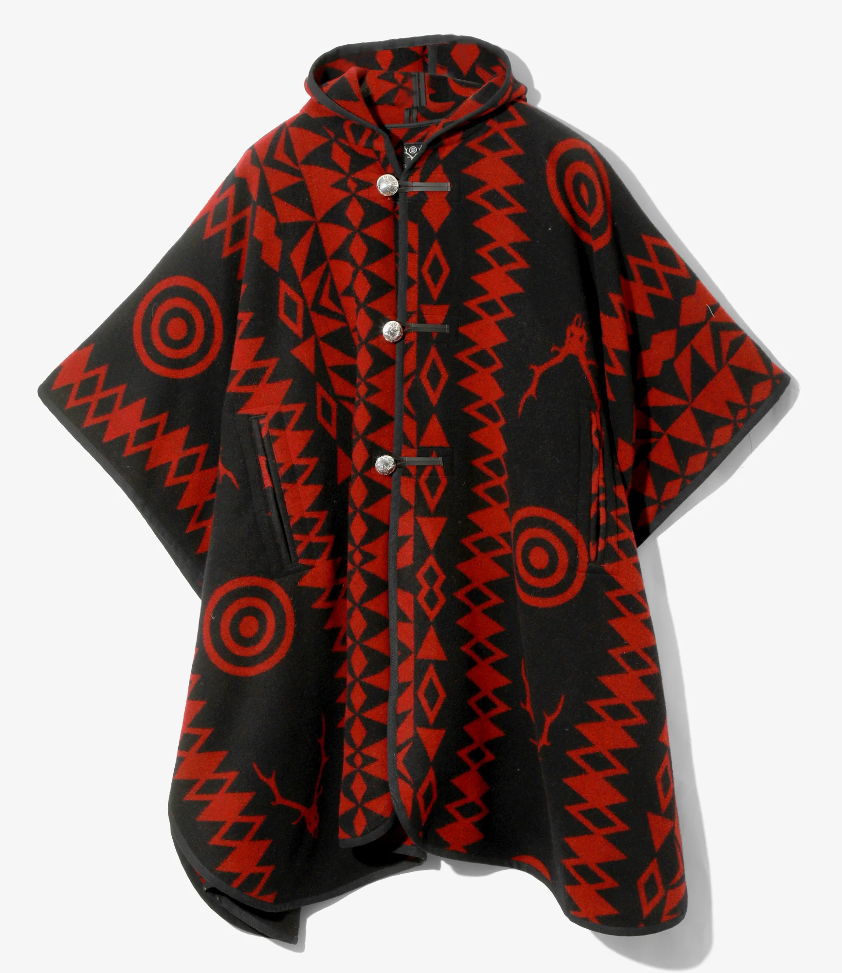 Poncho - Red - W/CA Blanket