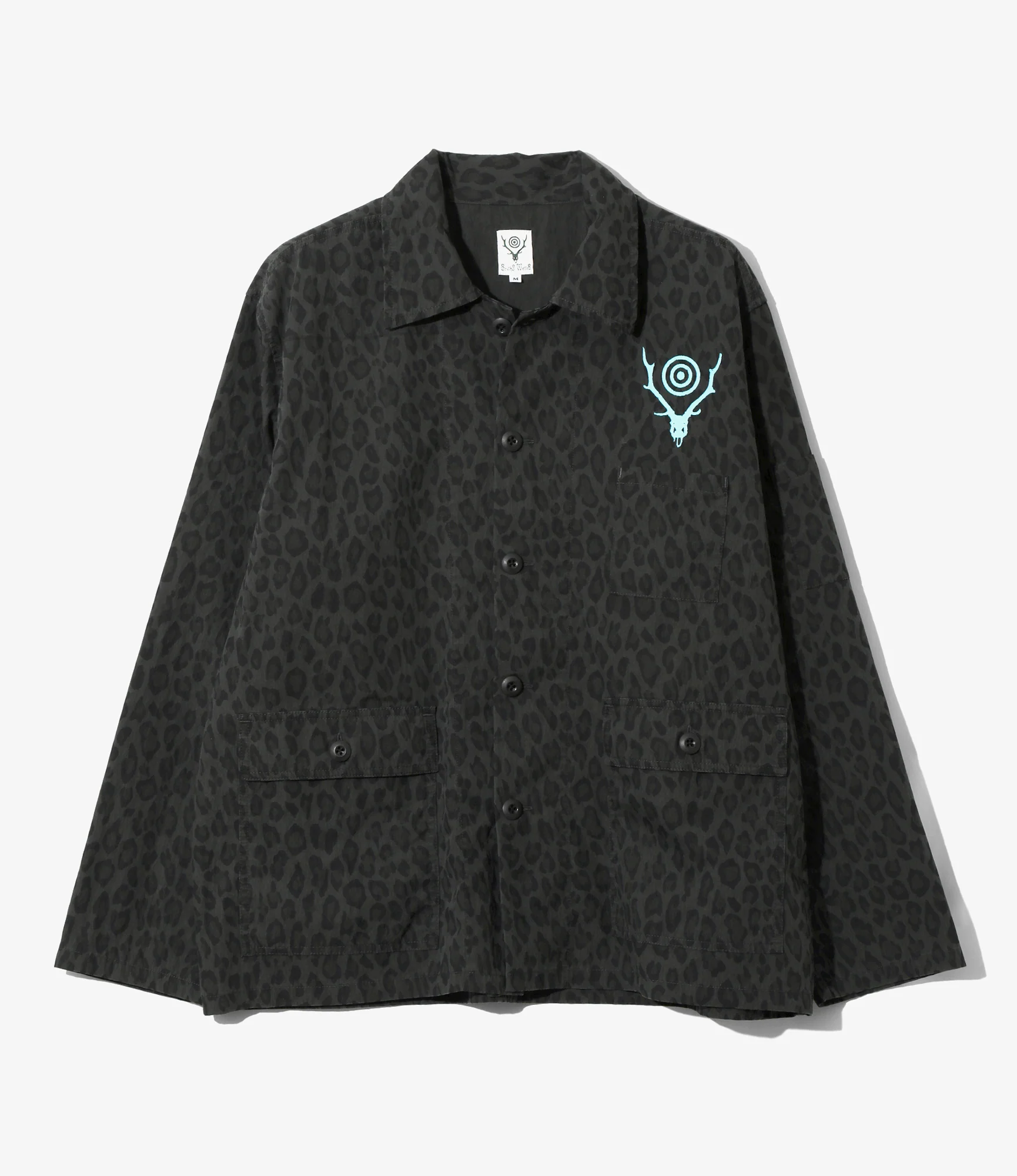 Ranger Shirt - Charcoal - C/N Poplin / Leopard