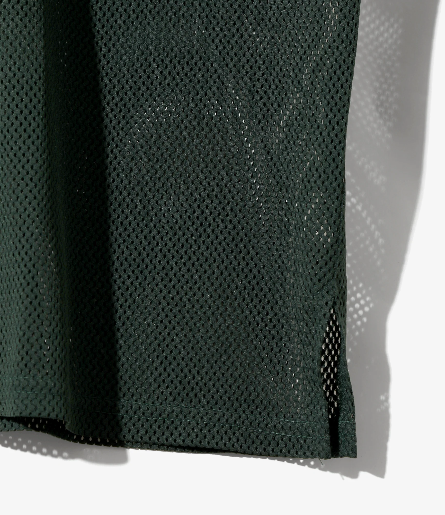 S/S Crew Neck Shirt - Dk. Green - Knit Mesh - Image 2