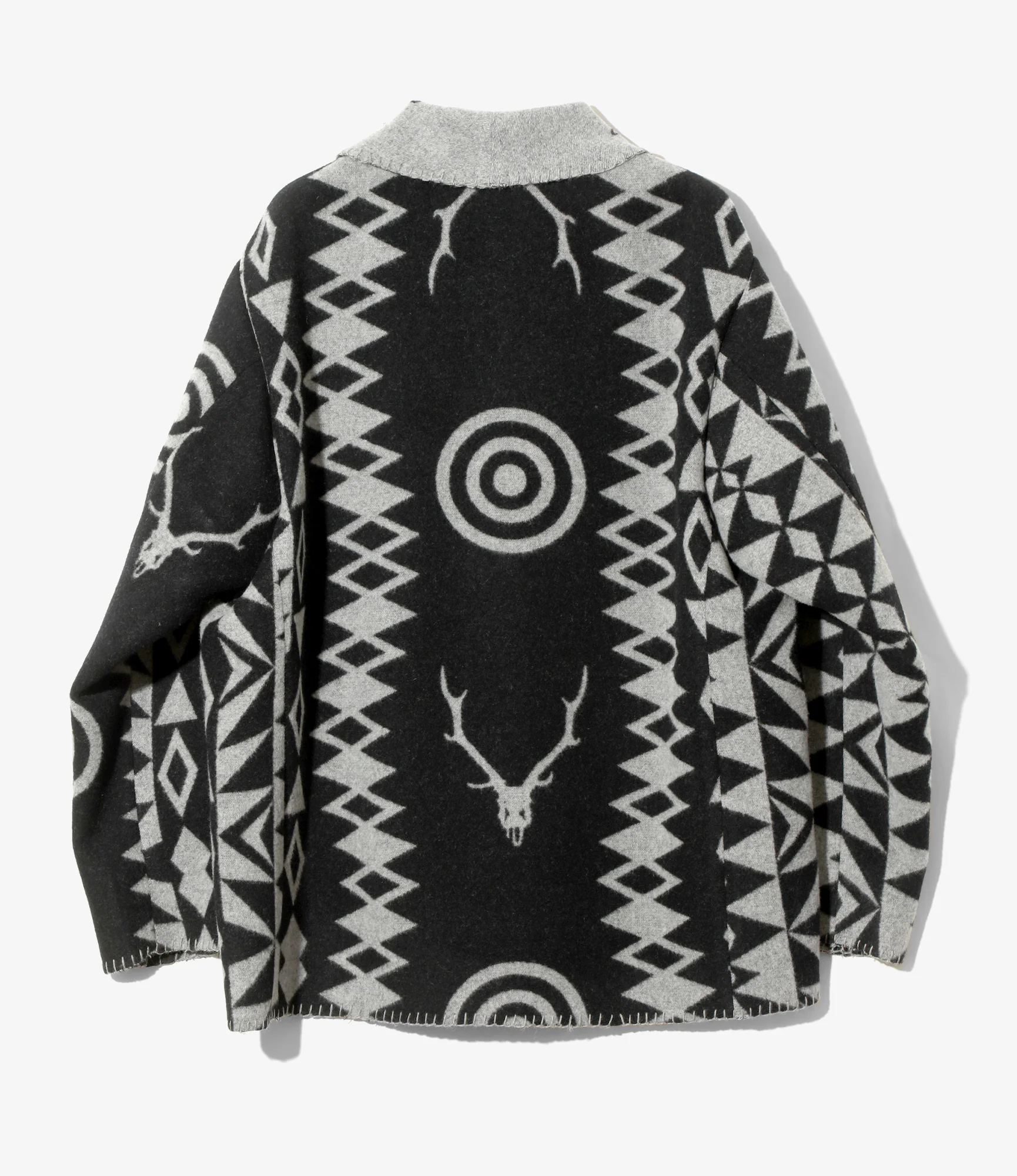 Shawl Collar Jacket - Grey - W/CA Blanket - Image 5