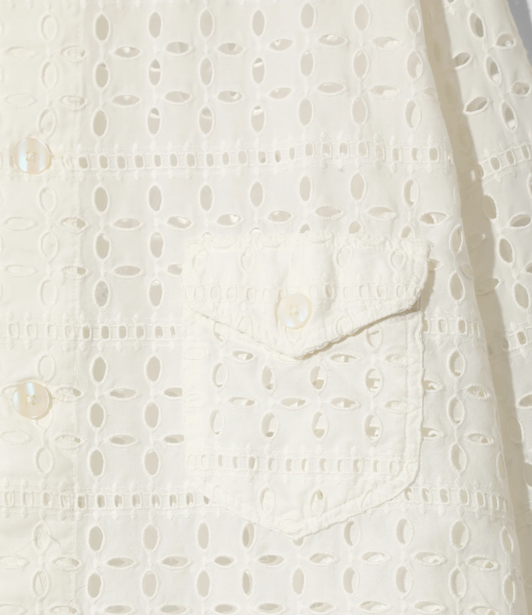 Smokey Shirt - White - Cutwork Embroidery - Image 2
