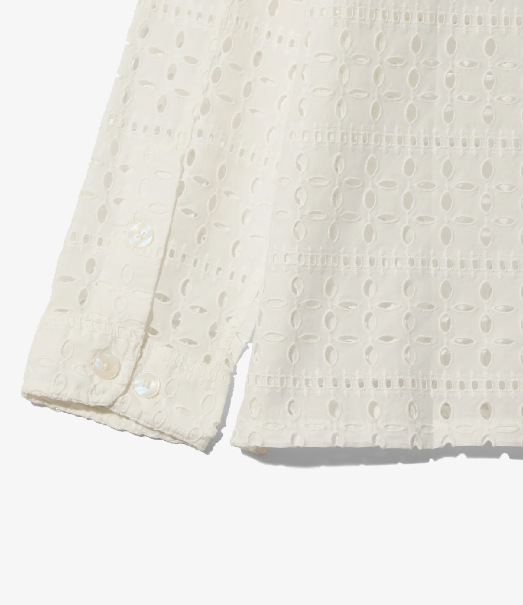 Smokey Shirt - White - Cutwork Embroidery - Image 3