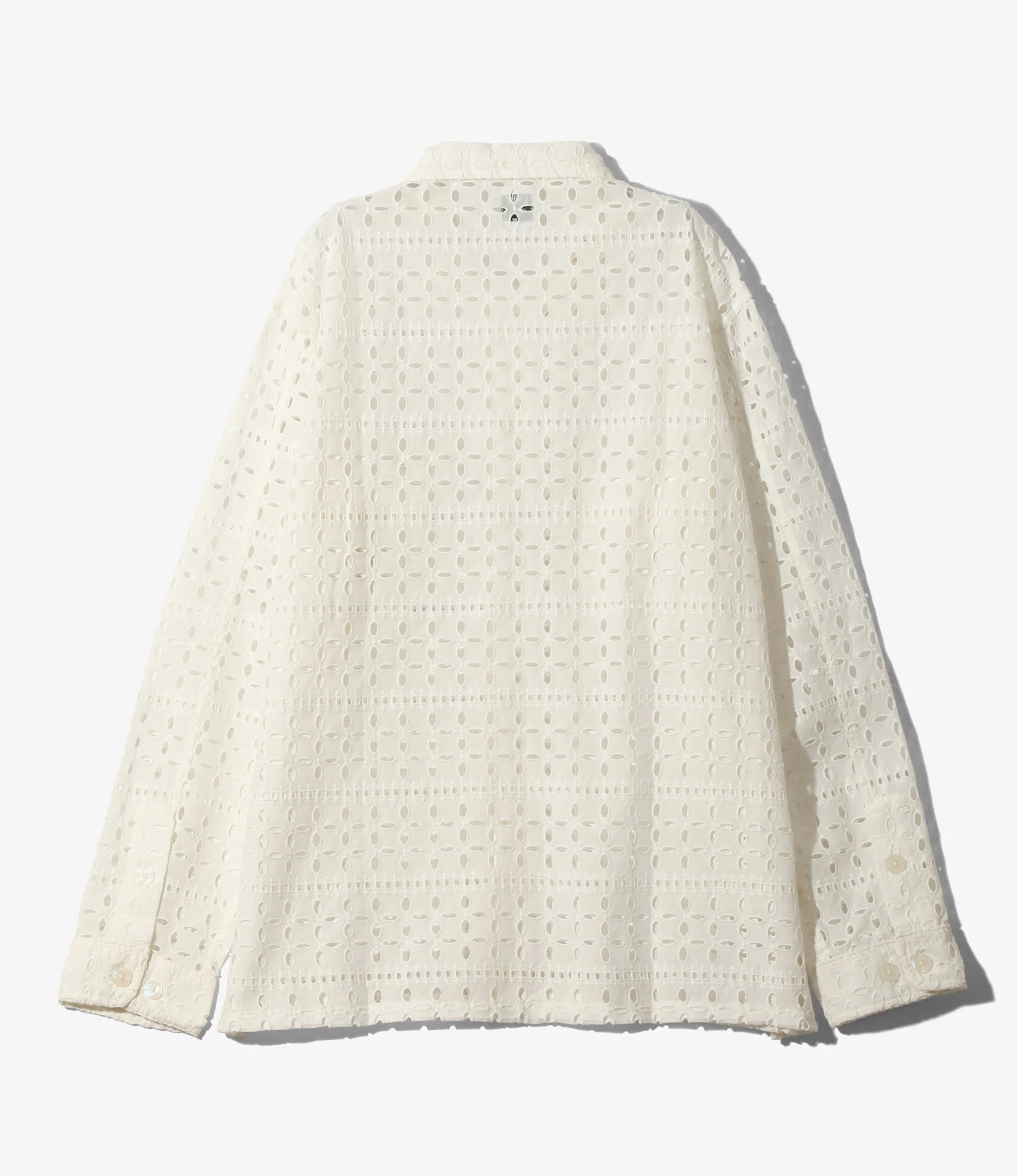 Smokey Shirt - White - Cutwork Embroidery - Image 4