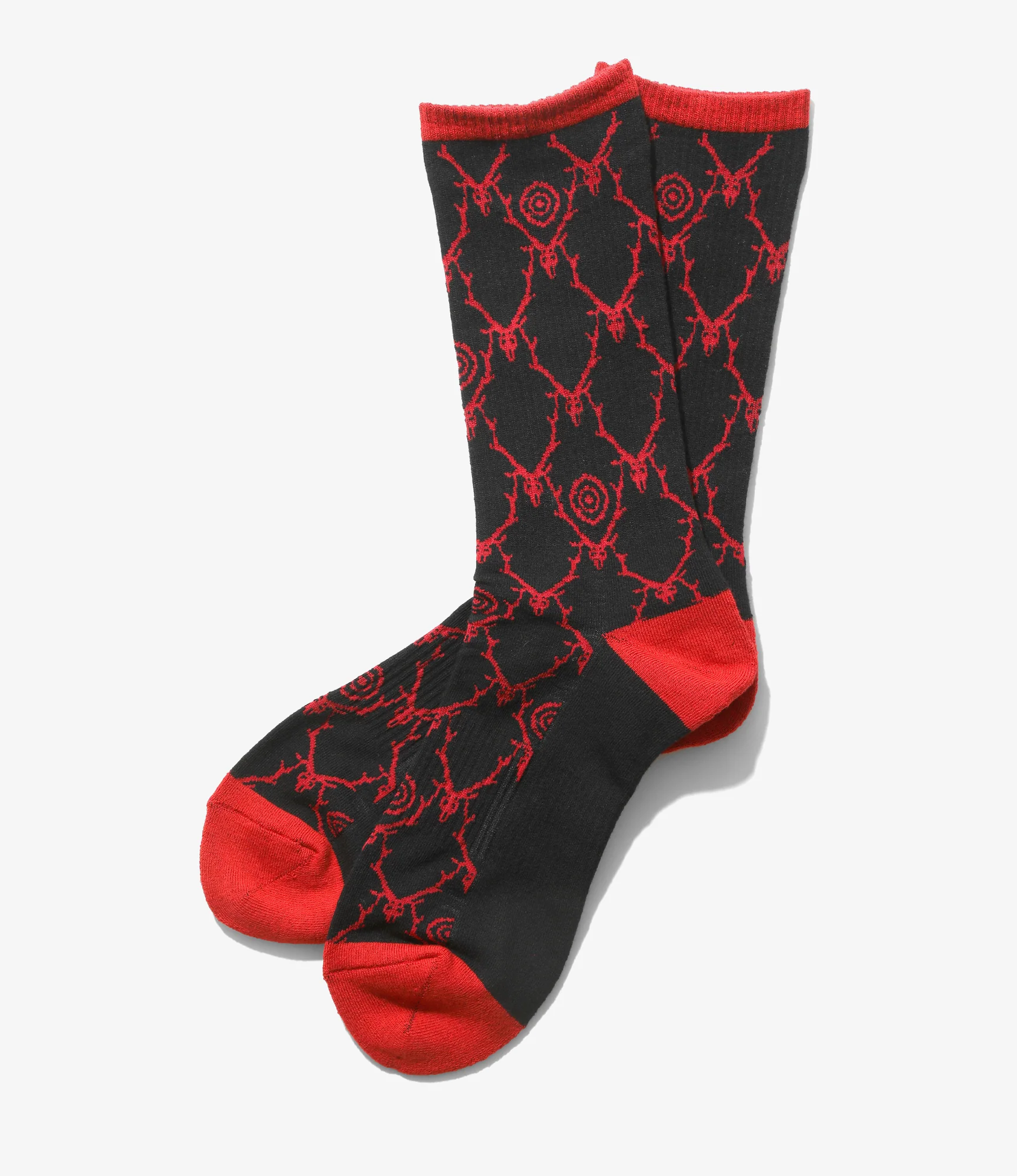 Socks - Red - Cotton Jq. / Skull&Target