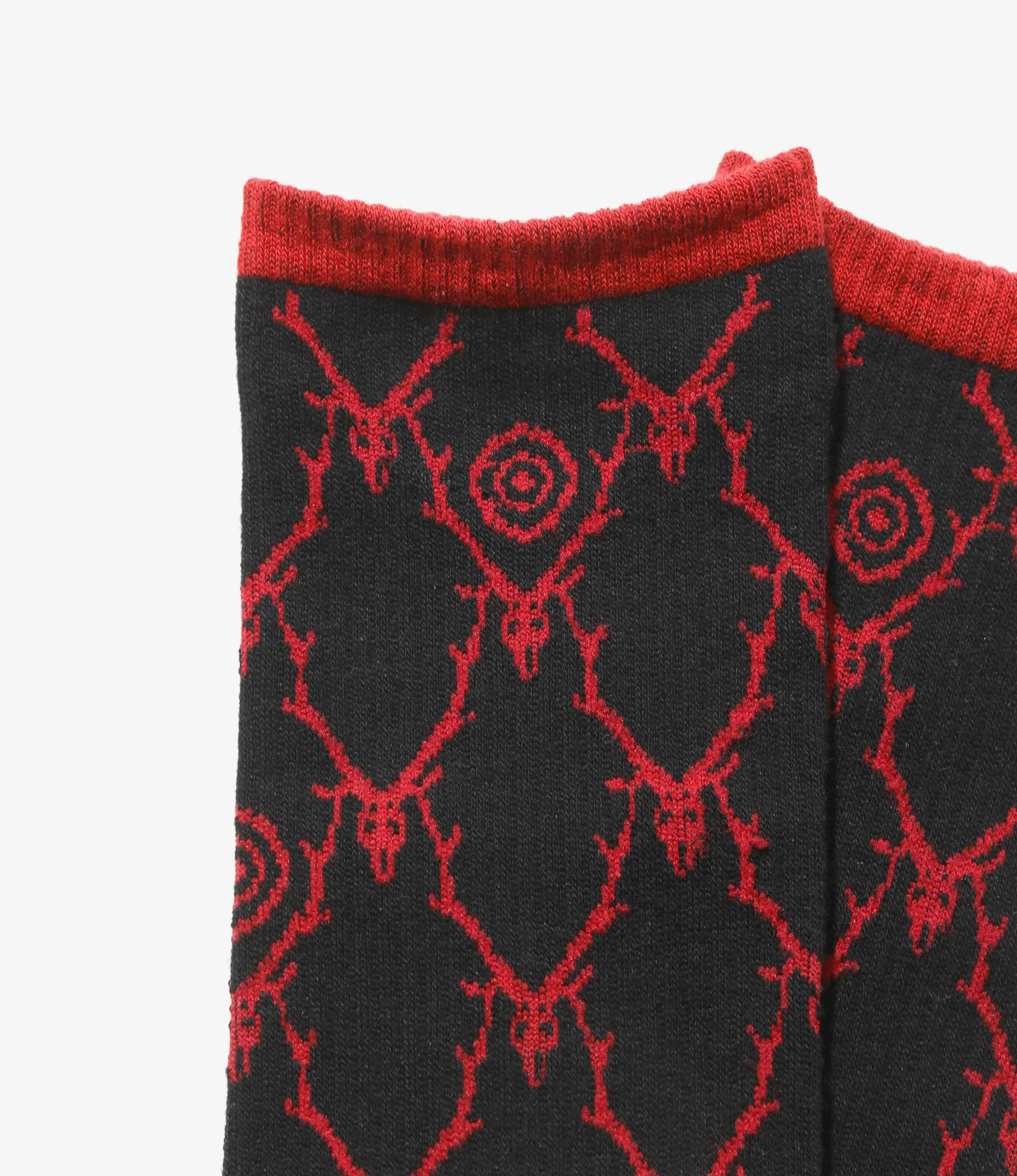 Socks - Red - Cotton Jq. / Skull&Target - Image 2