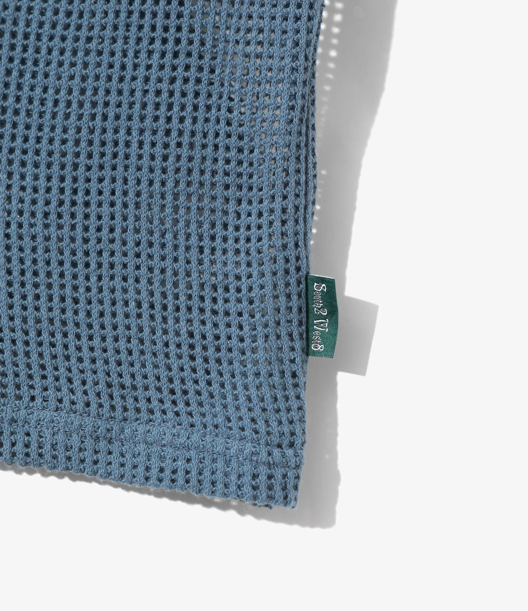 S/S Crew Neck Tee - Blue - Cotton Mesh - Image 2