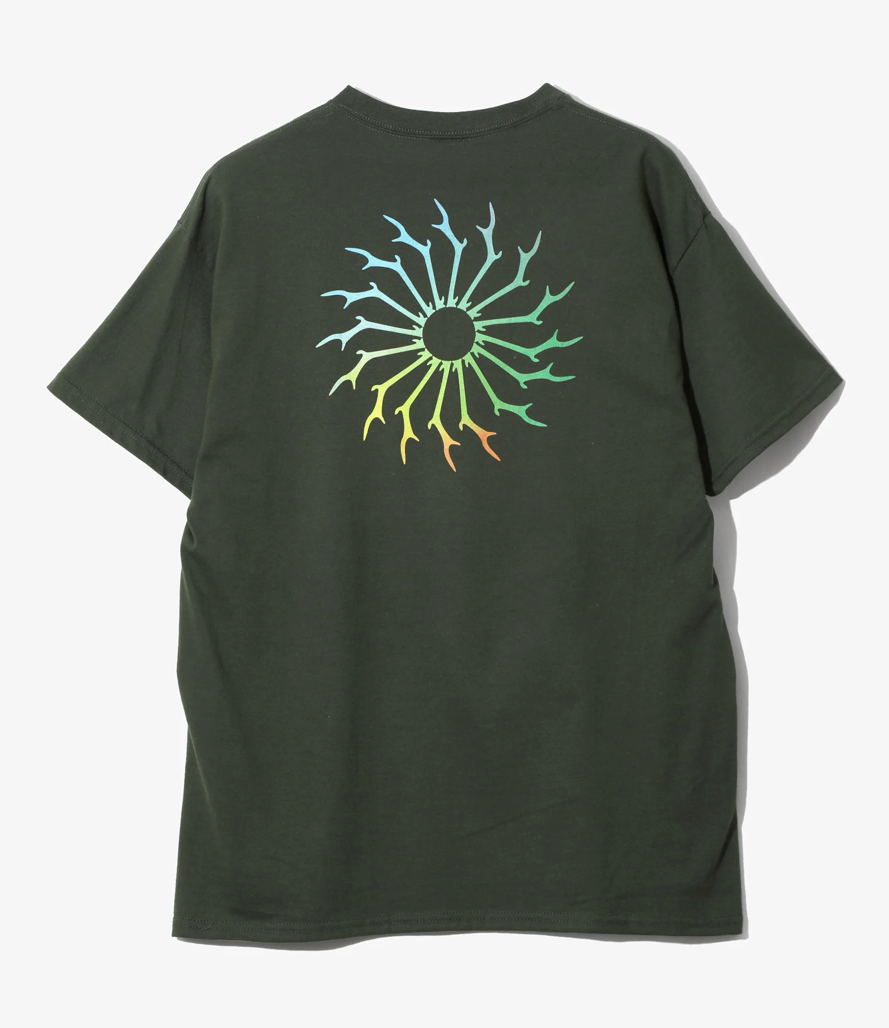 S/S Crew Neck Tee - Dk.Green - Skull & Target Gradation - Image 3