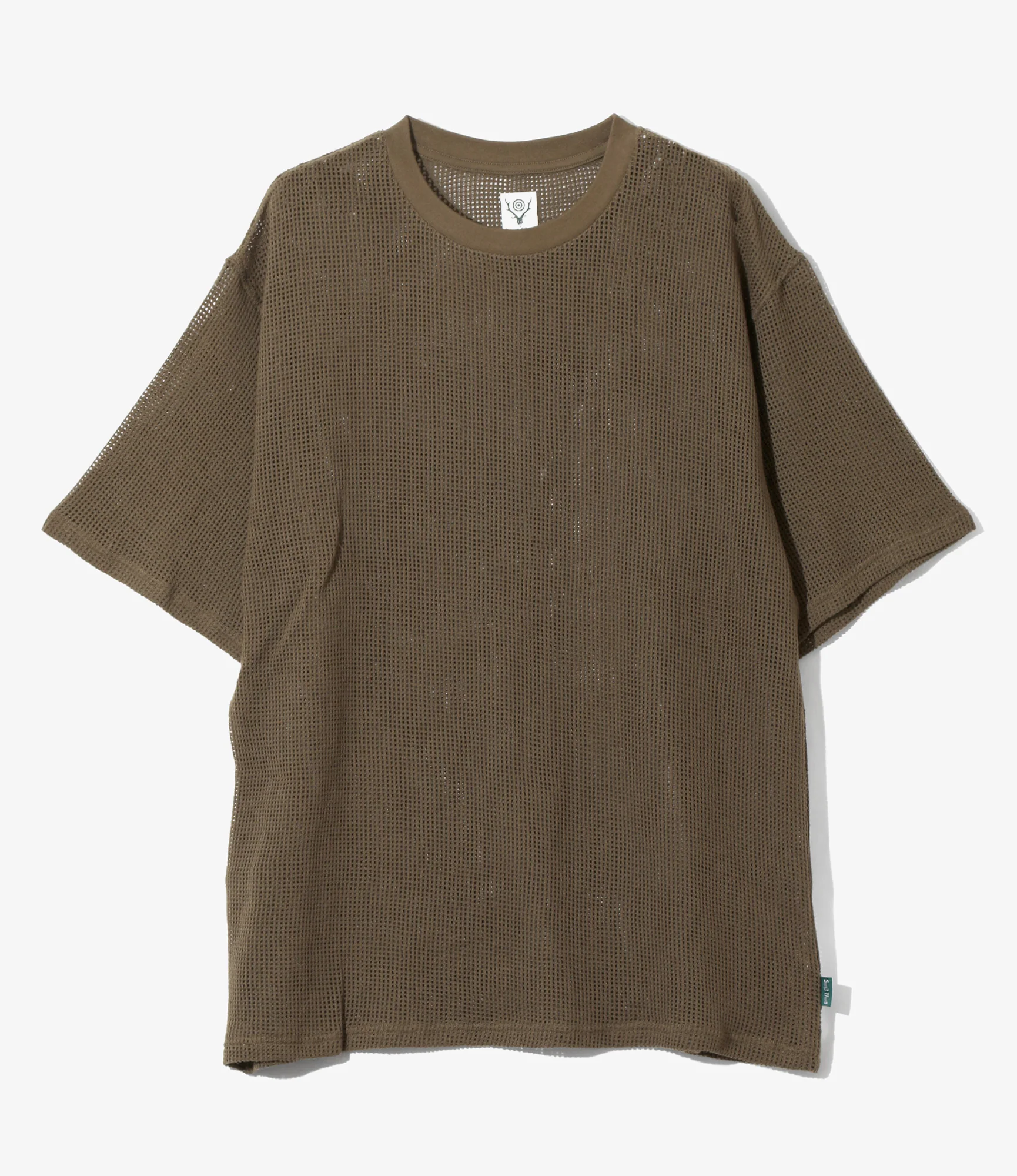 S/S Crew Neck Tee - Olive - Cotton Mesh