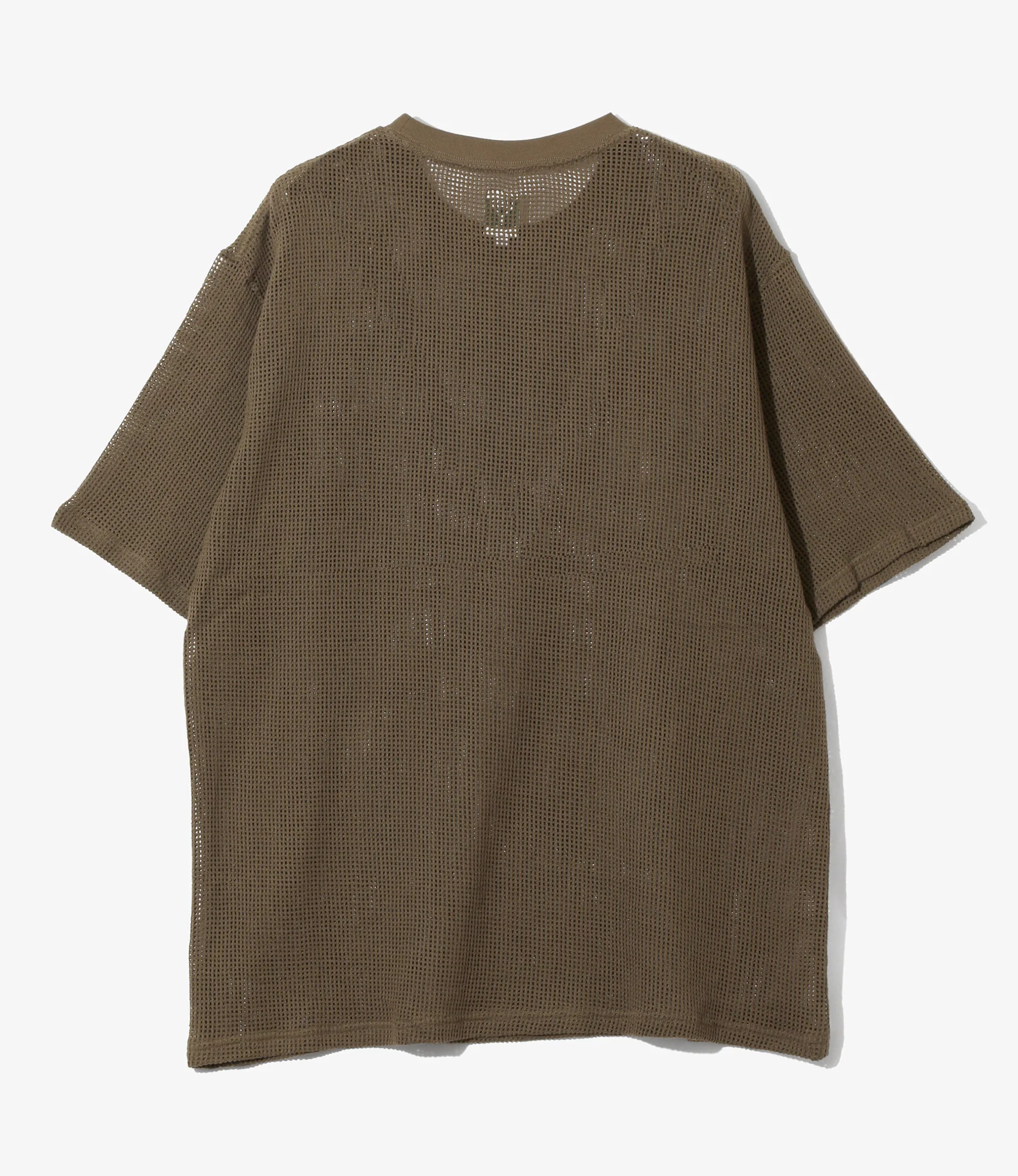 S/S Crew Neck Tee - Olive - Cotton Mesh - Image 3