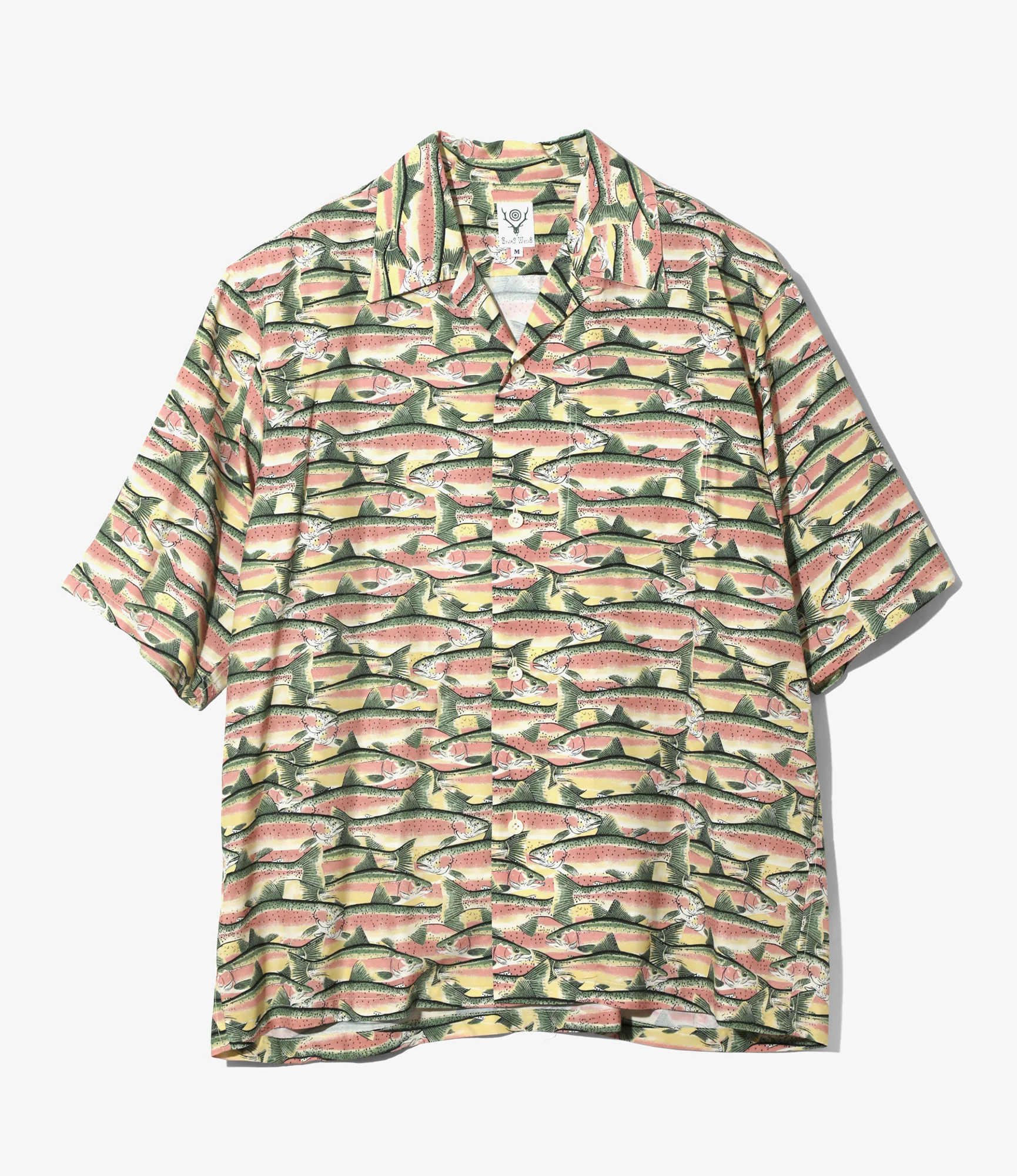 S/S Open Collar Shirt - Yellow - Trout