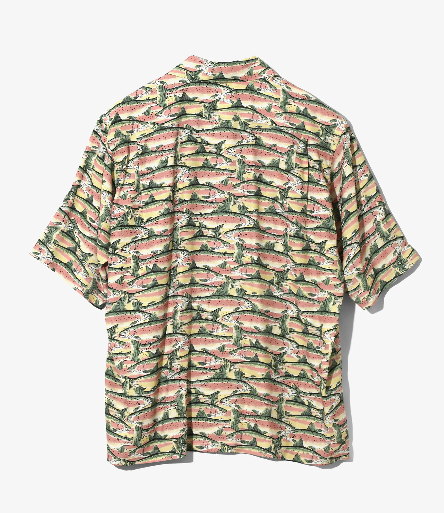 S/S Open Collar Shirt - Yellow - Trout - Image 3