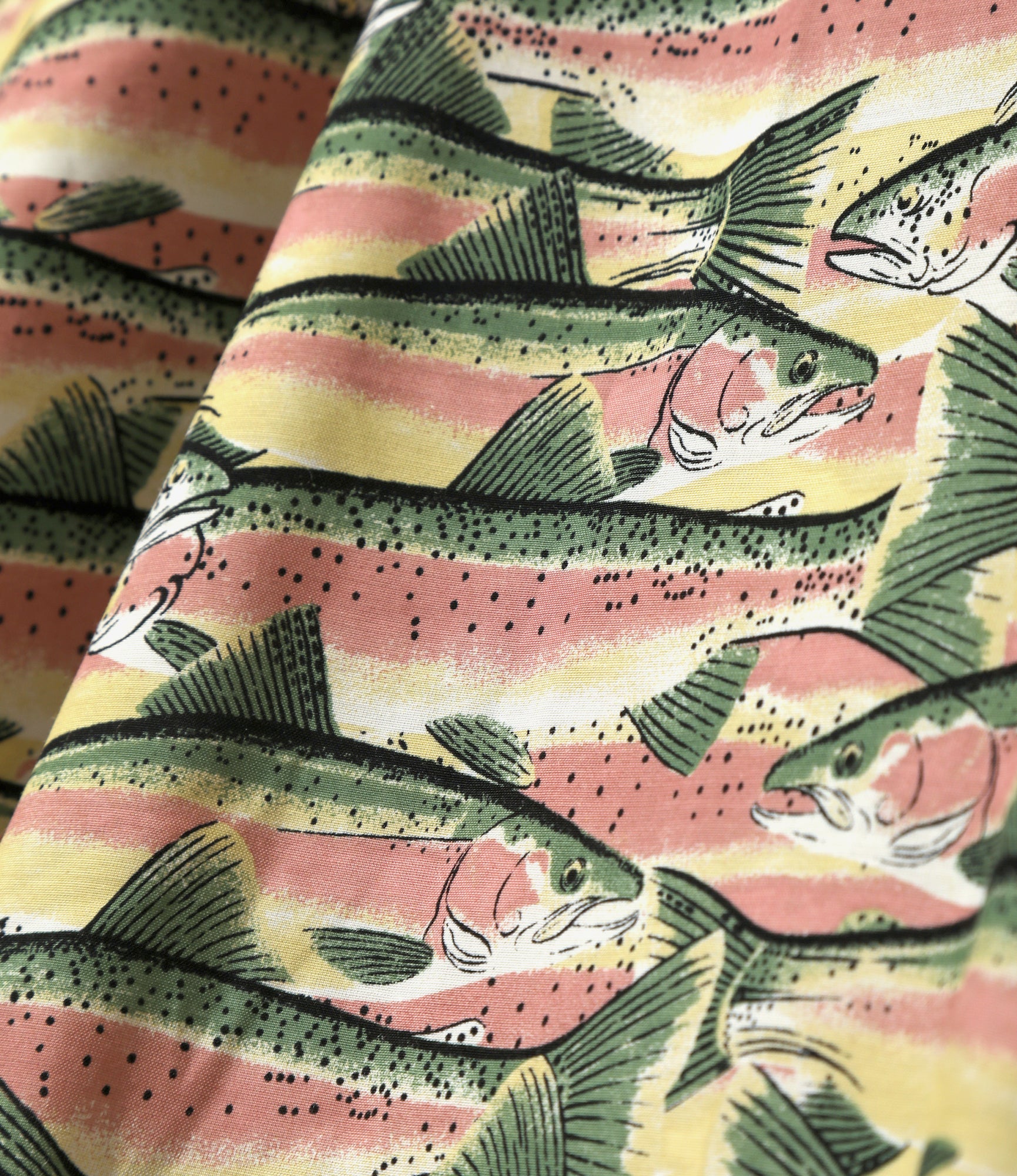 S/S Open Collar Shirt - Yellow - Trout - Image 4
