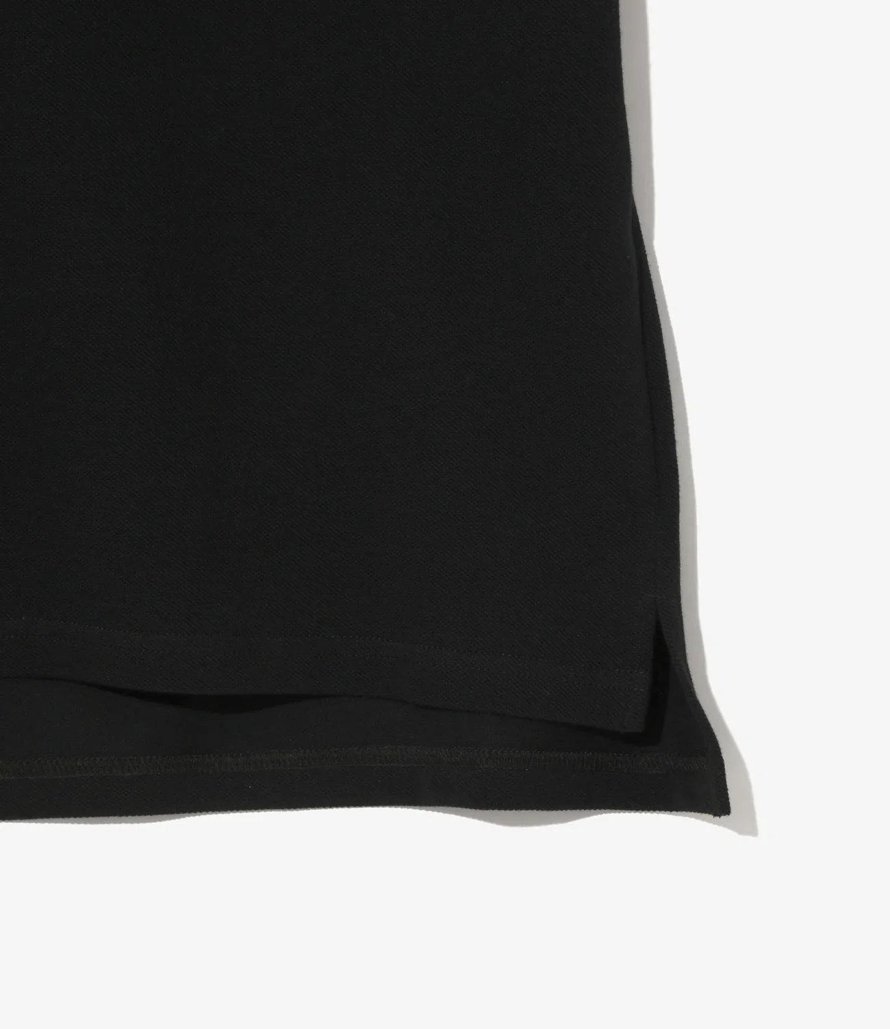 S/S Polo Shirt - Black - Cotton Pique - Image 3