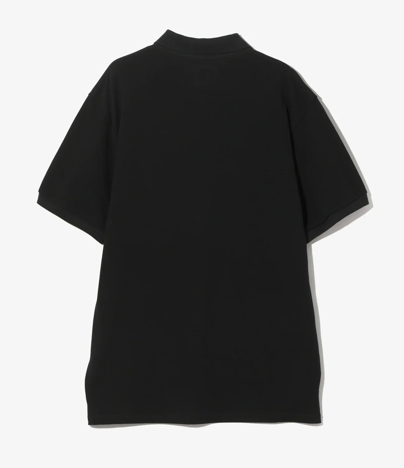 S/S Polo Shirt - Black - Cotton Pique - Image 4