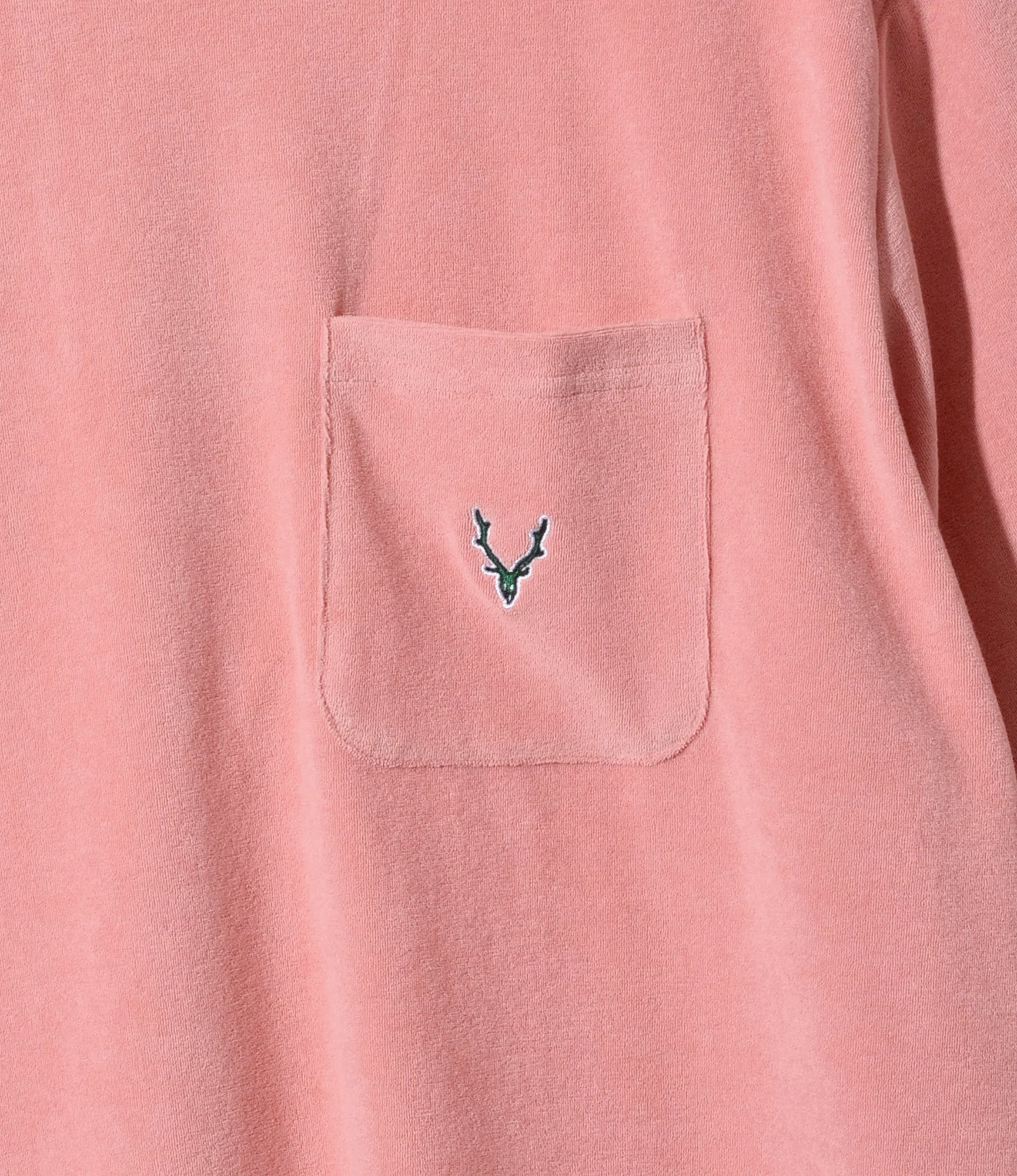 S/S Round Pocket Tee - Pink - C/Pe Pile - Image 2