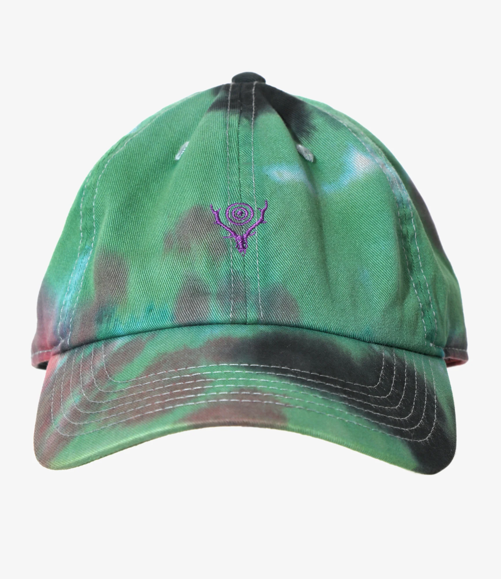 Strap Back Cap - Green - Tie Dye - Image 2