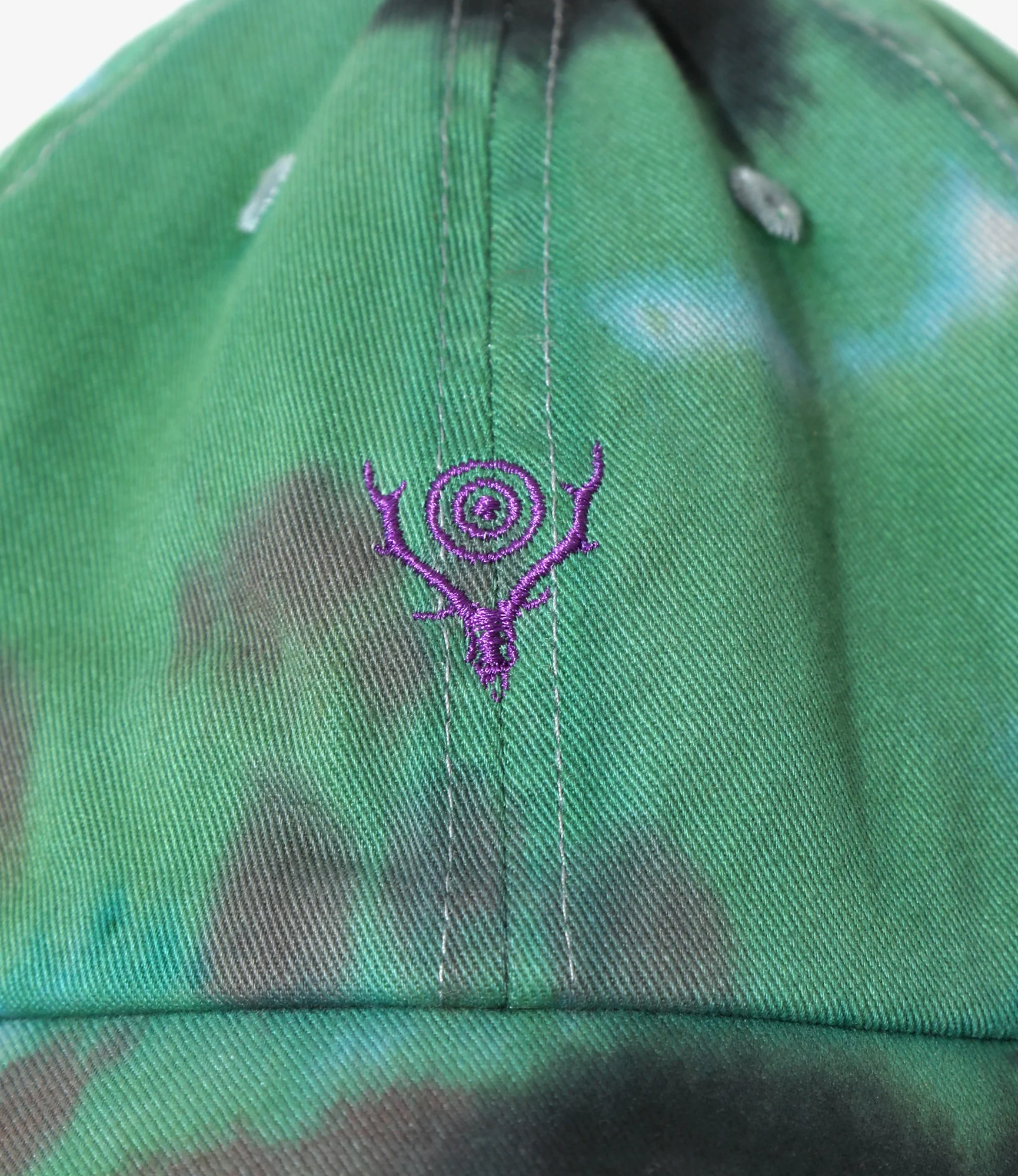 Strap Back Cap - Green - Tie Dye - Image 3