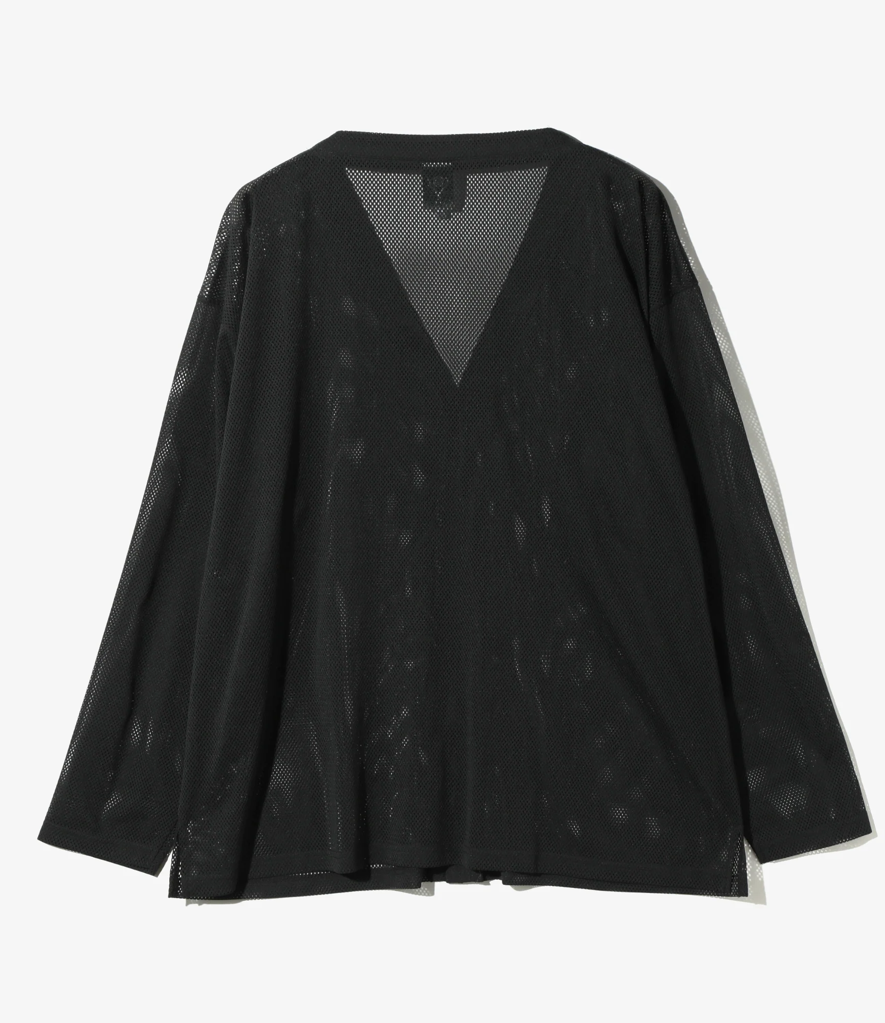 V-Neck Cardigan - Black - Knit Mesh - Image 4