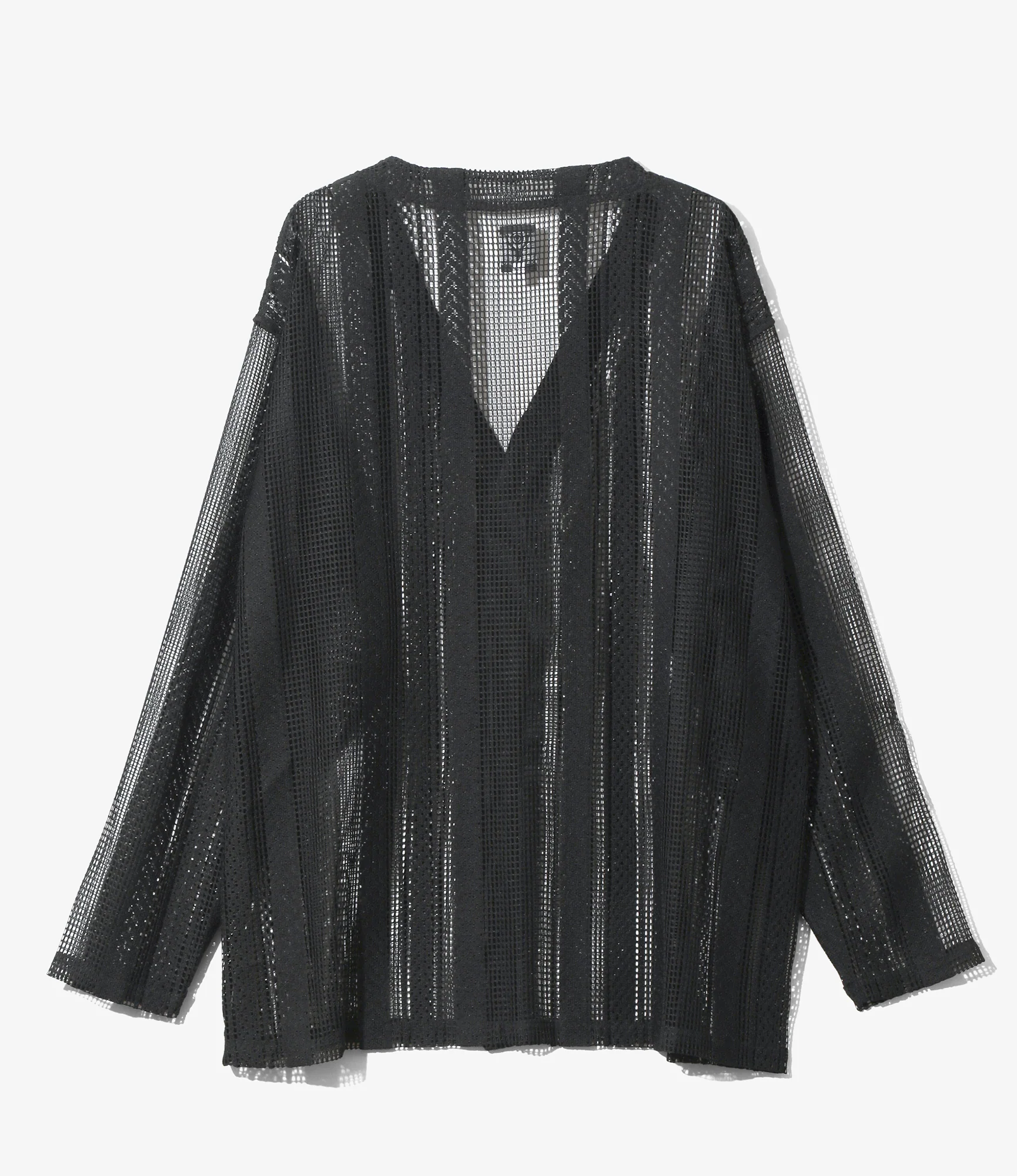 V-Neck Cardigan - Black - Poly Lace Jq. - Image 4