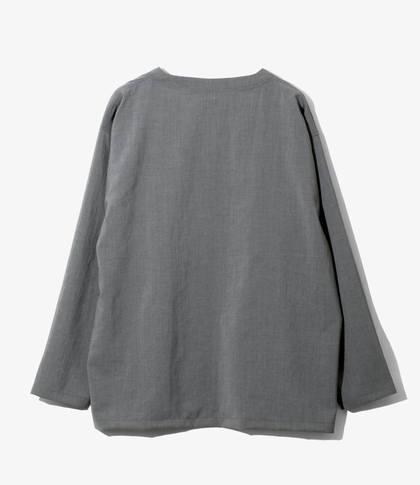 V-Neck Cardigan - Grey - Poly Oxford - Image 3