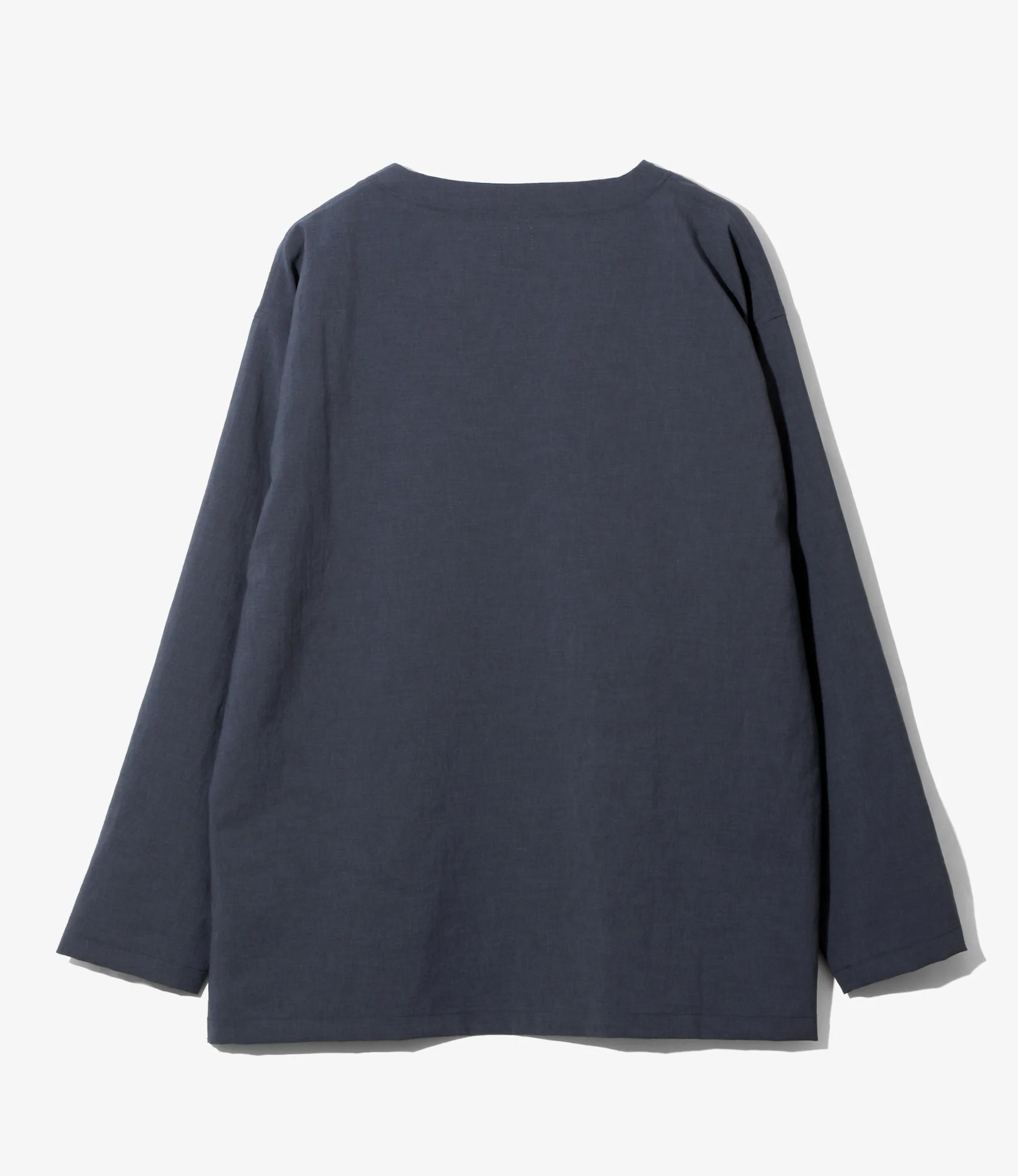 V-Neck Cardigan - Navy - Poly Oxford - Image 3