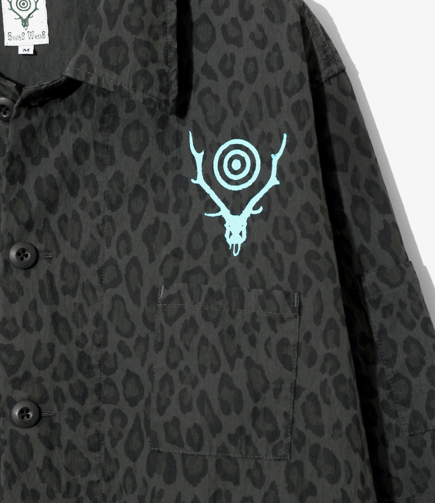 Women's Ranger Shirt - Charcoal - C/N Poplin / Leopard - Image 2