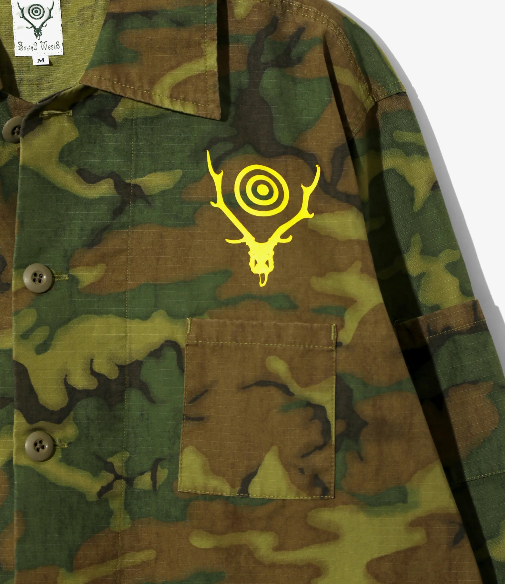 Women's Ranger Shirt - Green - Cotton Ripstop / Camo - Image 2