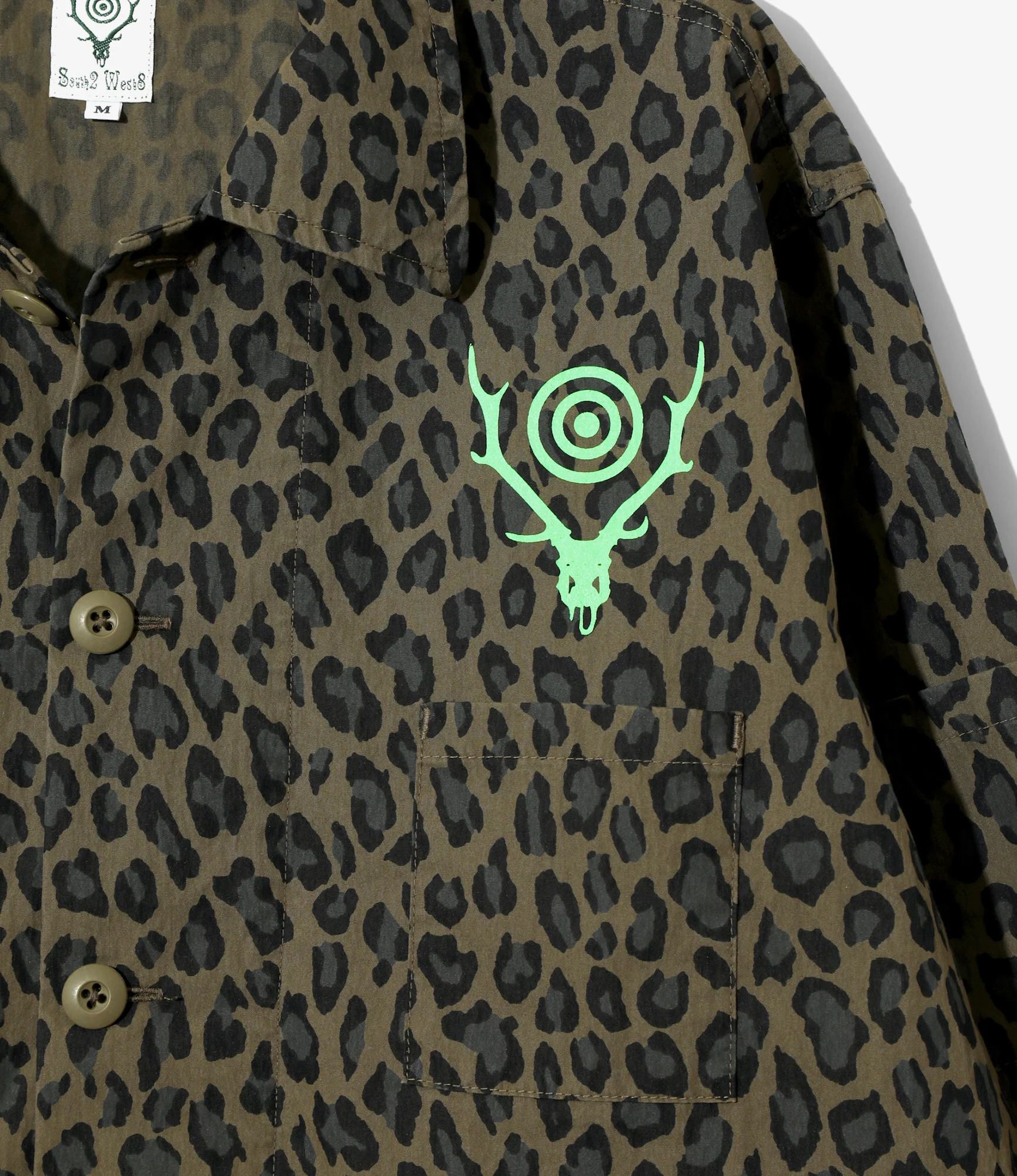 Women's Ranger Shirt - Olive - C/N Poplin / Leopard - Image 2