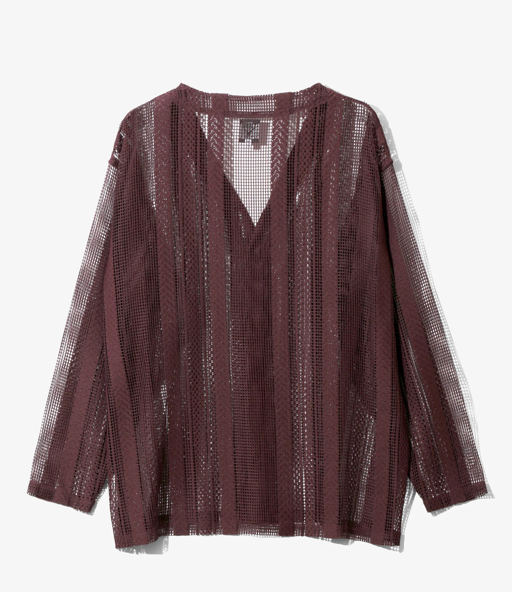 V-Neck Cardigan - Dk. Purple - Poly Lace Jq. - Image 4