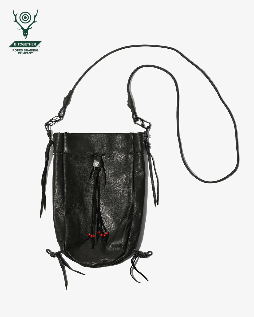 South2 West8 x B:Together Leather Pouch - Black - Image 2
