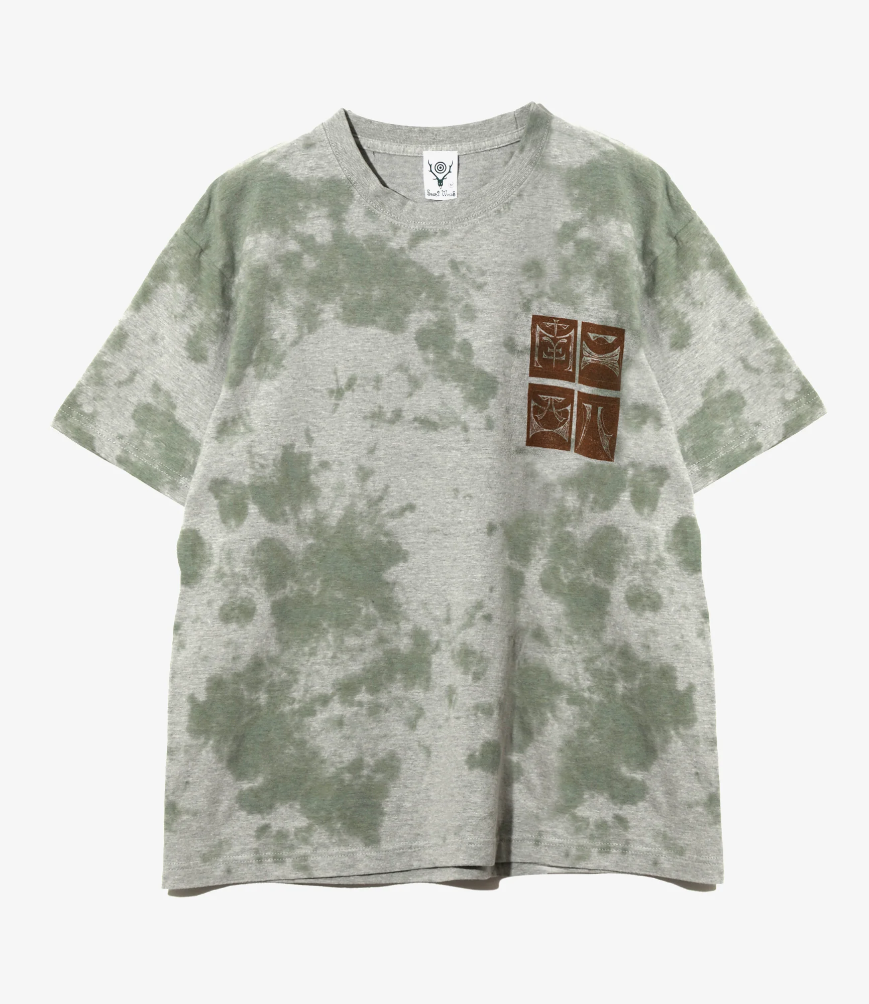 South2 West8 x F.KITAMURA S/S Tee - Green - C/PE Jersey / Pineapple
