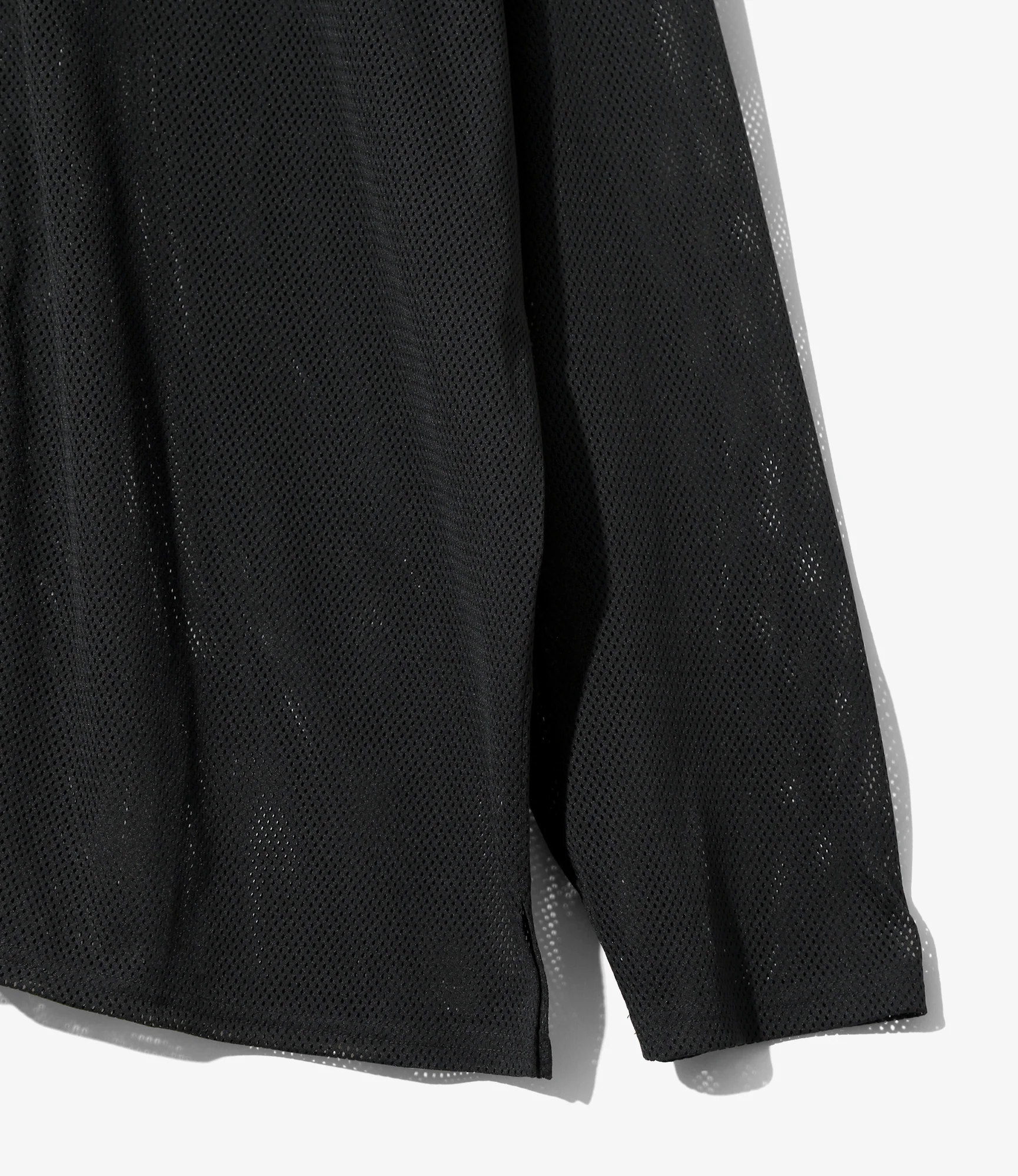 Zipped Hoody - Black - Knit Mesh - Image 2