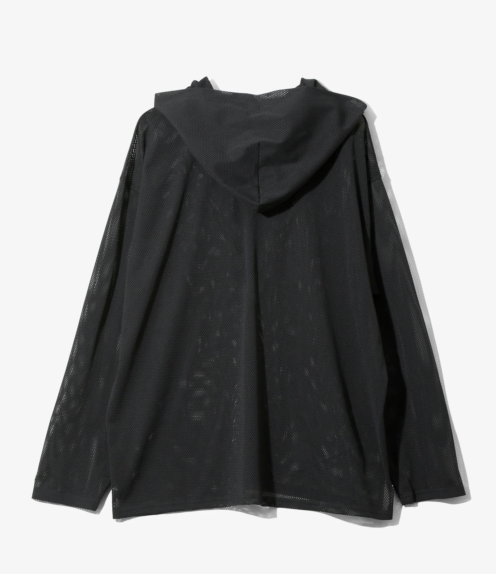 Zipped Hoody - Black - Knit Mesh - Image 3