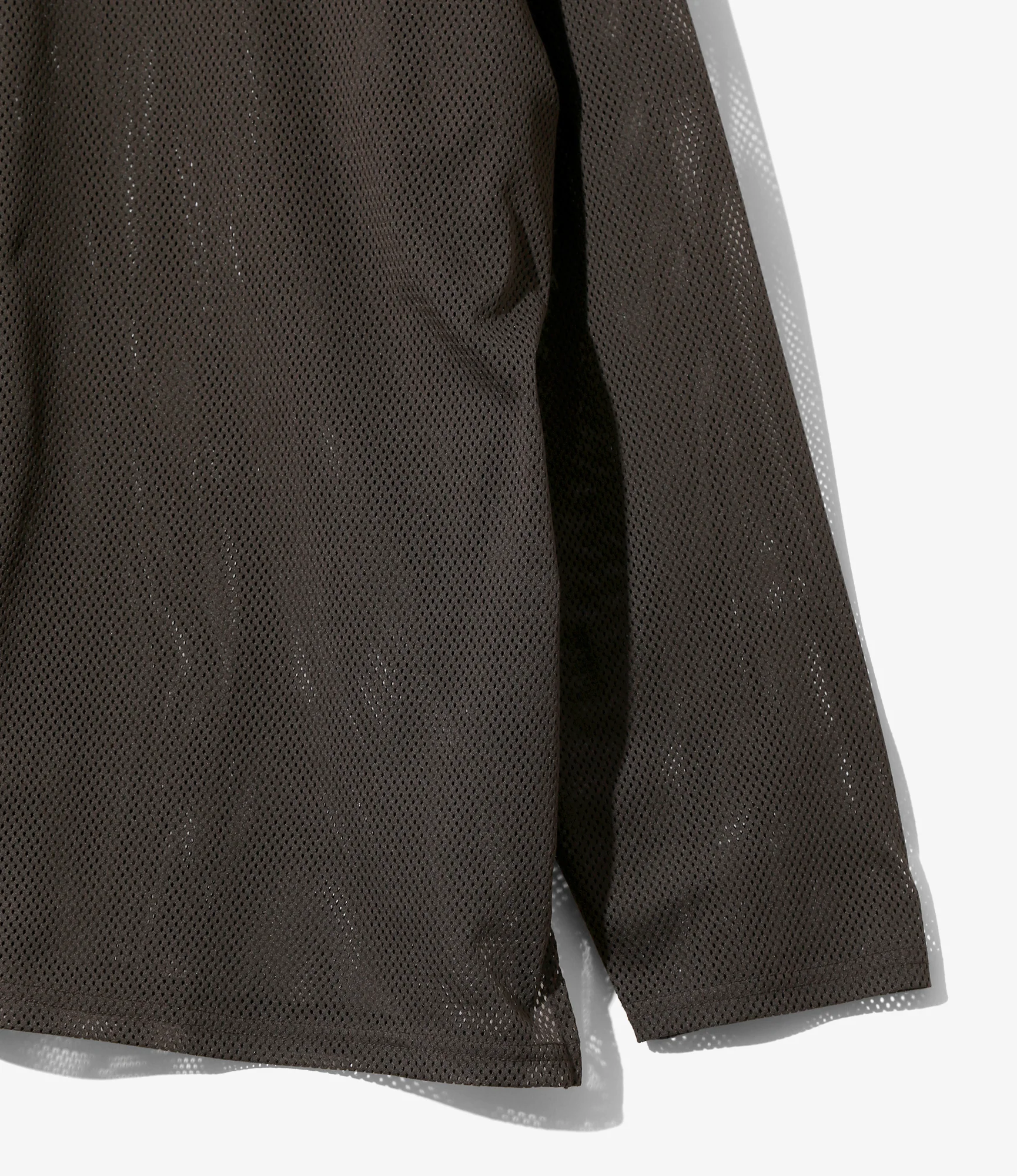 Zipped Hoody - Dk.Brown - Knit Mesh - Image 2