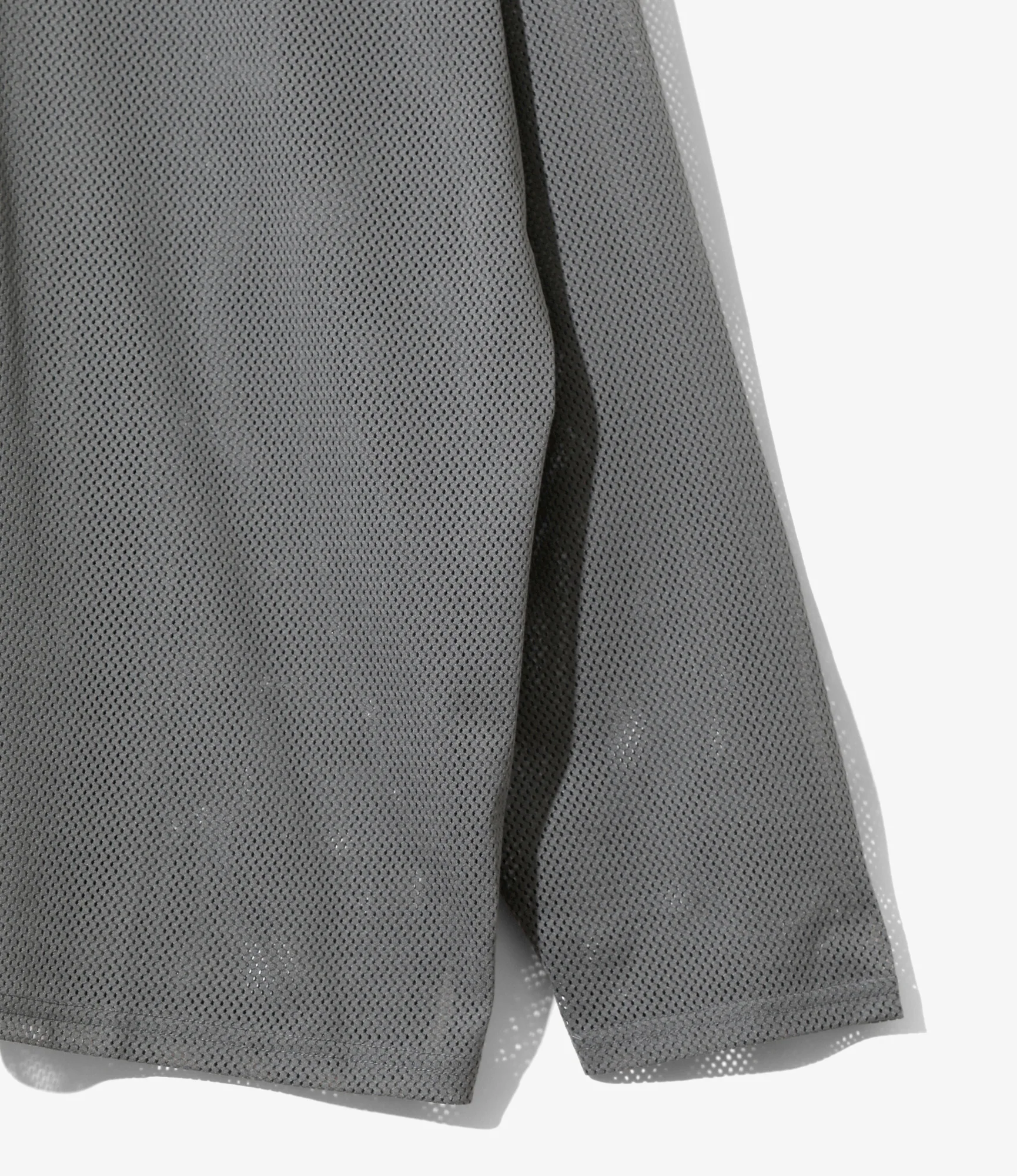 Zipped Hoody - Grey - Knit Mesh - Image 2