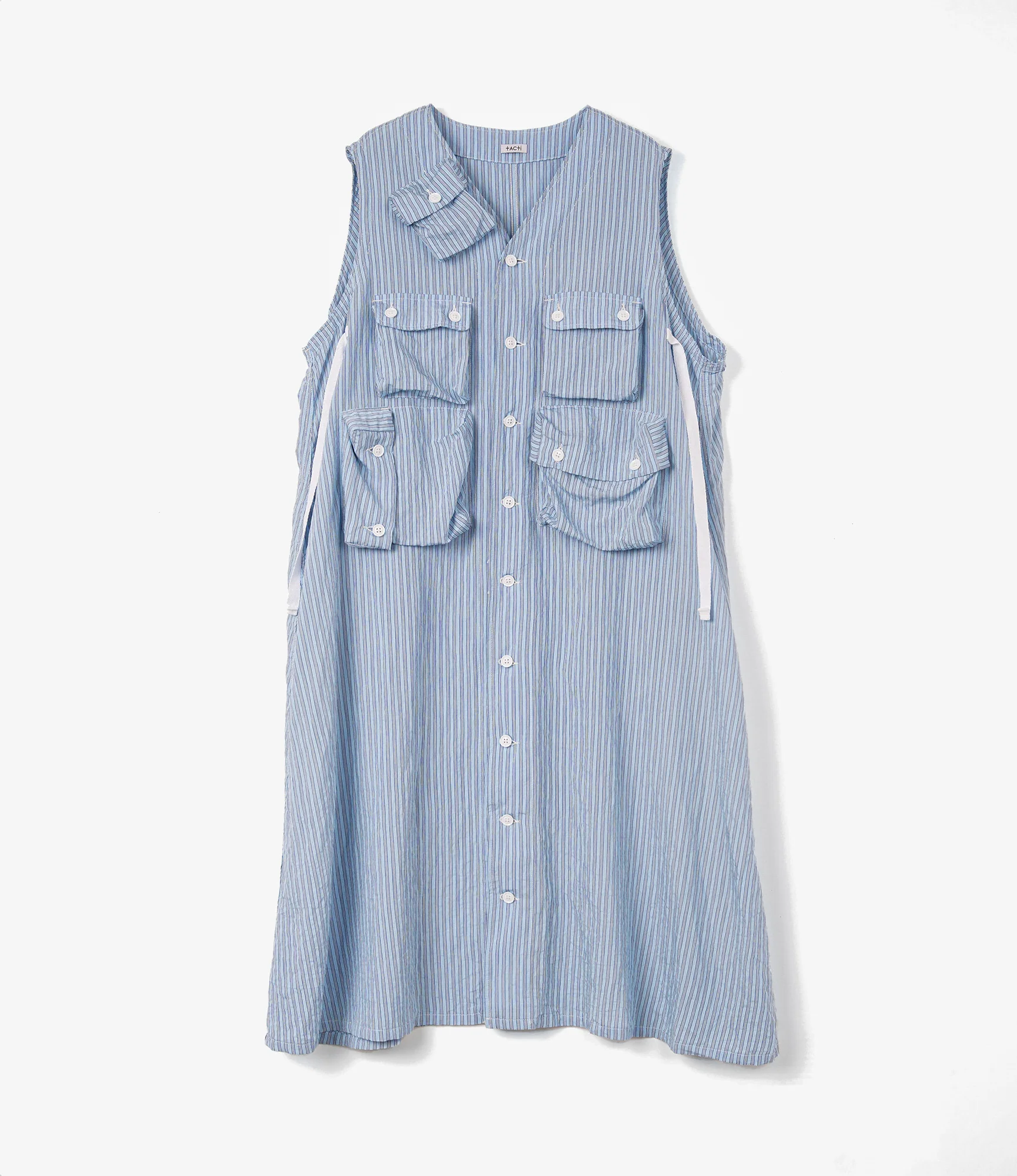 Women's C-1 Dress - Blue Narrow Stripe