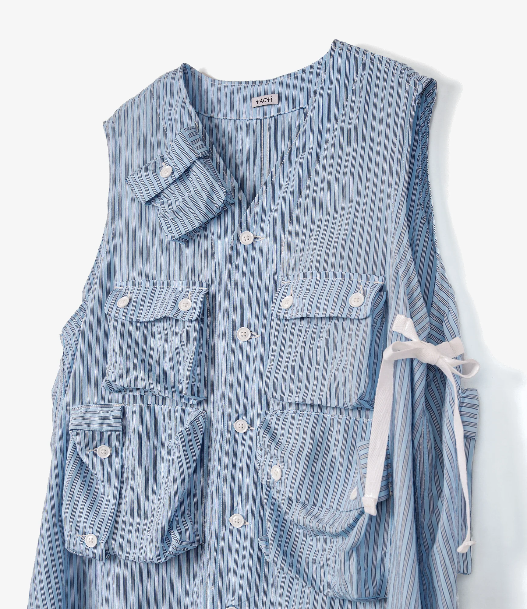 Women's C-1 Dress - Blue Narrow Stripe - Image 3
