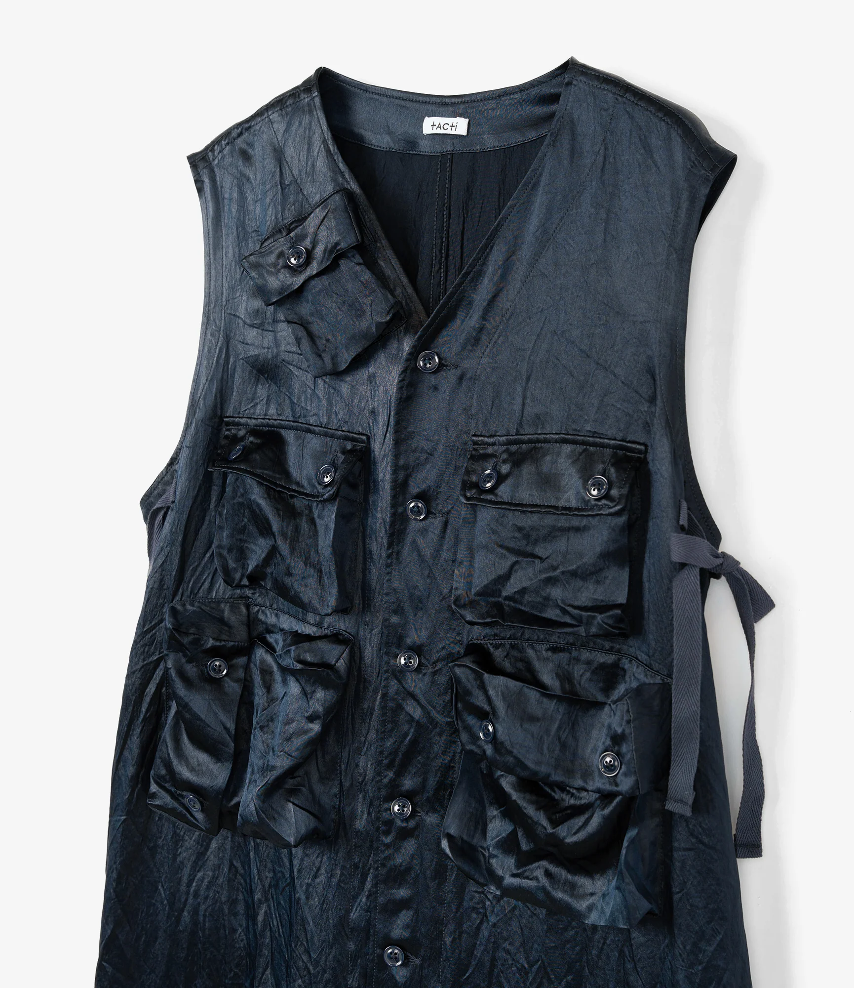 Women's C-1 Dress - Dk. Navy Shiny Acetate - Image 3