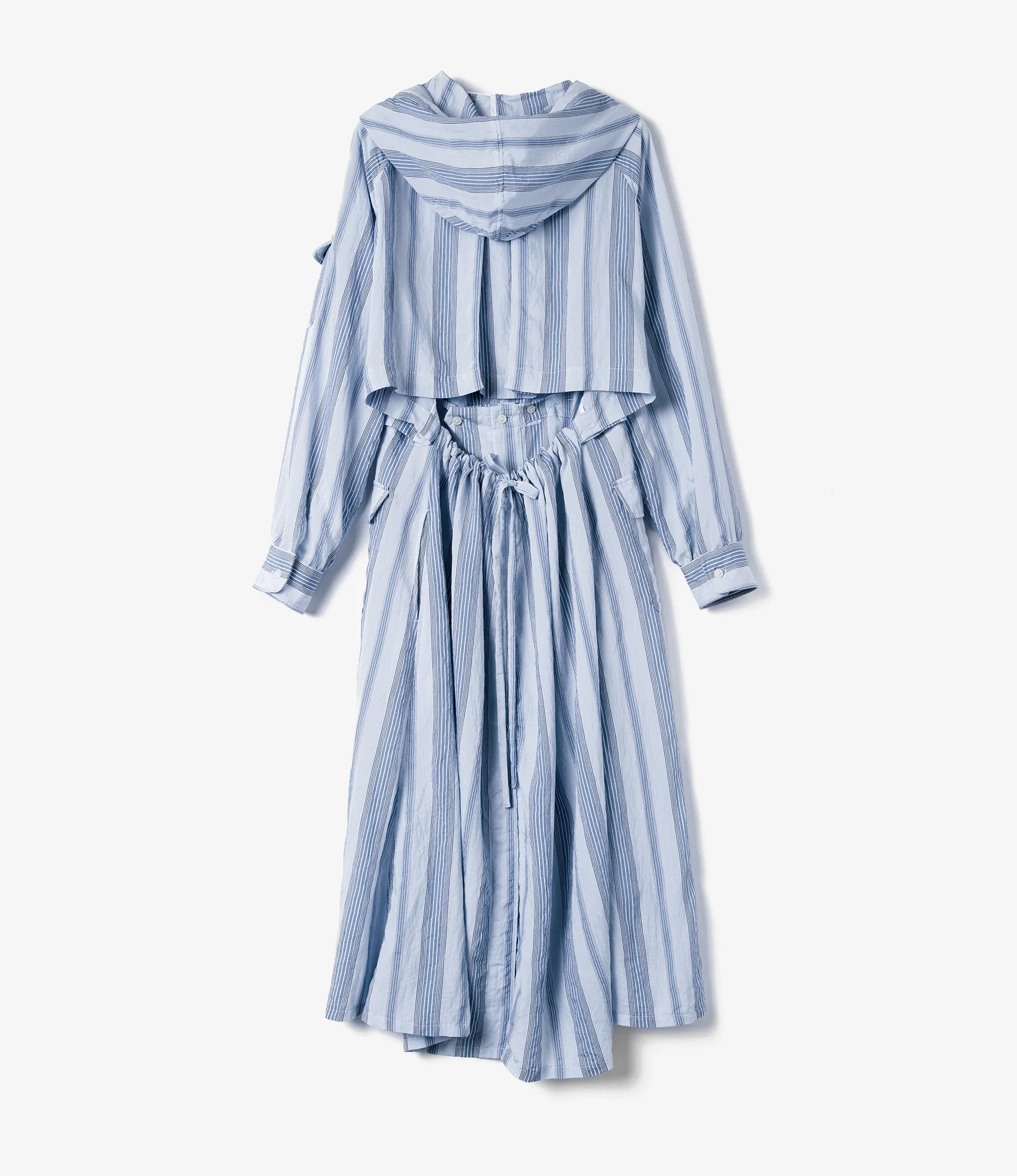 Women's Shifting Dress - Lt. Blue Wide Stripe - Image 2