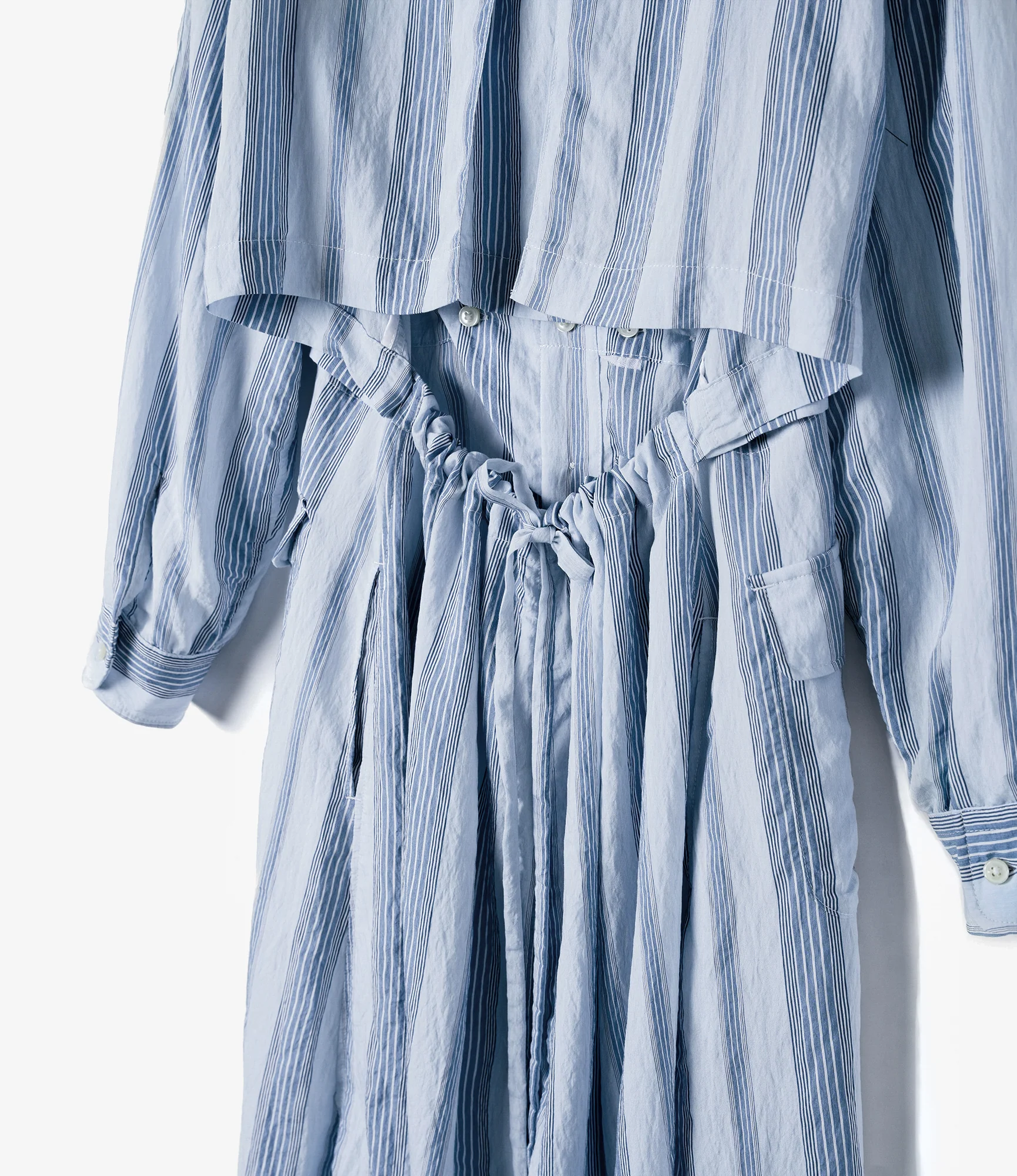 Women's Shifting Dress - Lt. Blue Wide Stripe - Image 4