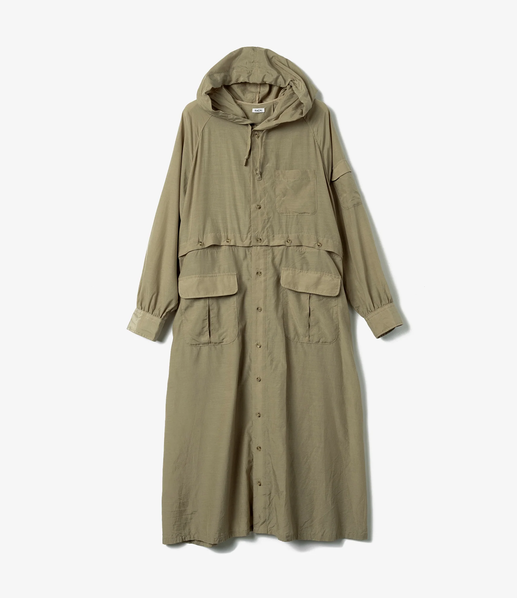 Women's Shifting Dress - Khaki Sheer Cupro