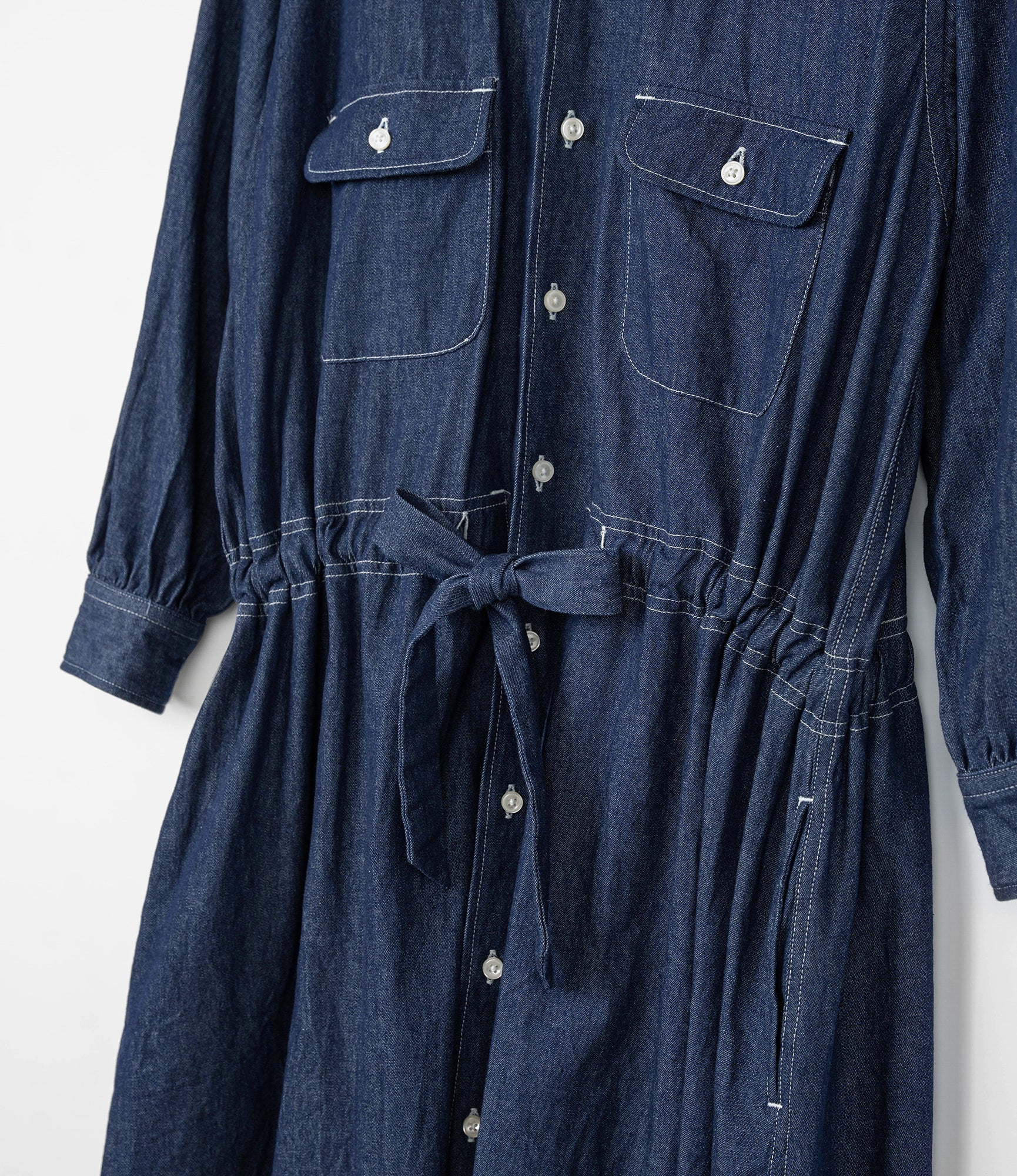Women's The Button Down Dress - Indigo 6.5oz Denim - Image 4