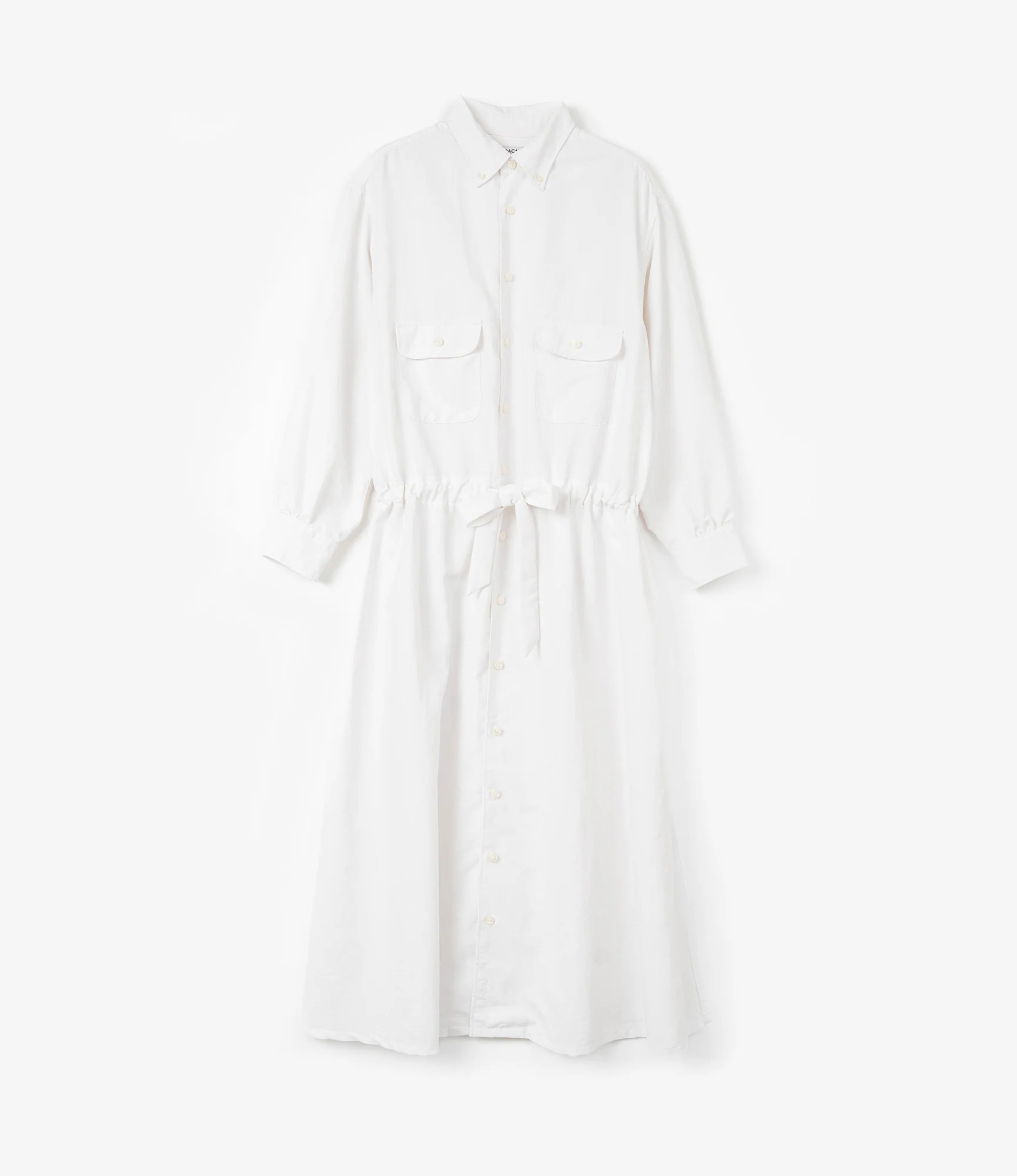 Women's The Button Down Dress - White Nylon 4ply Taslan - Image 2