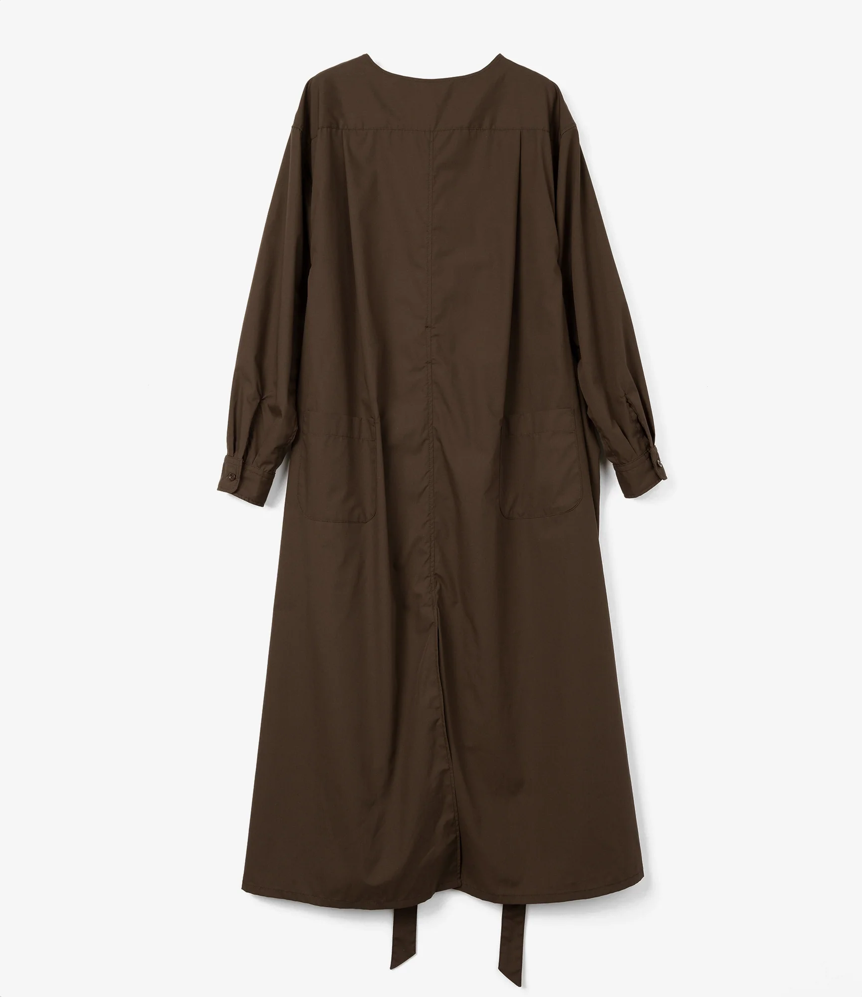 Women's Tie Dress - Brown Imperial Broadcloth - Image 3